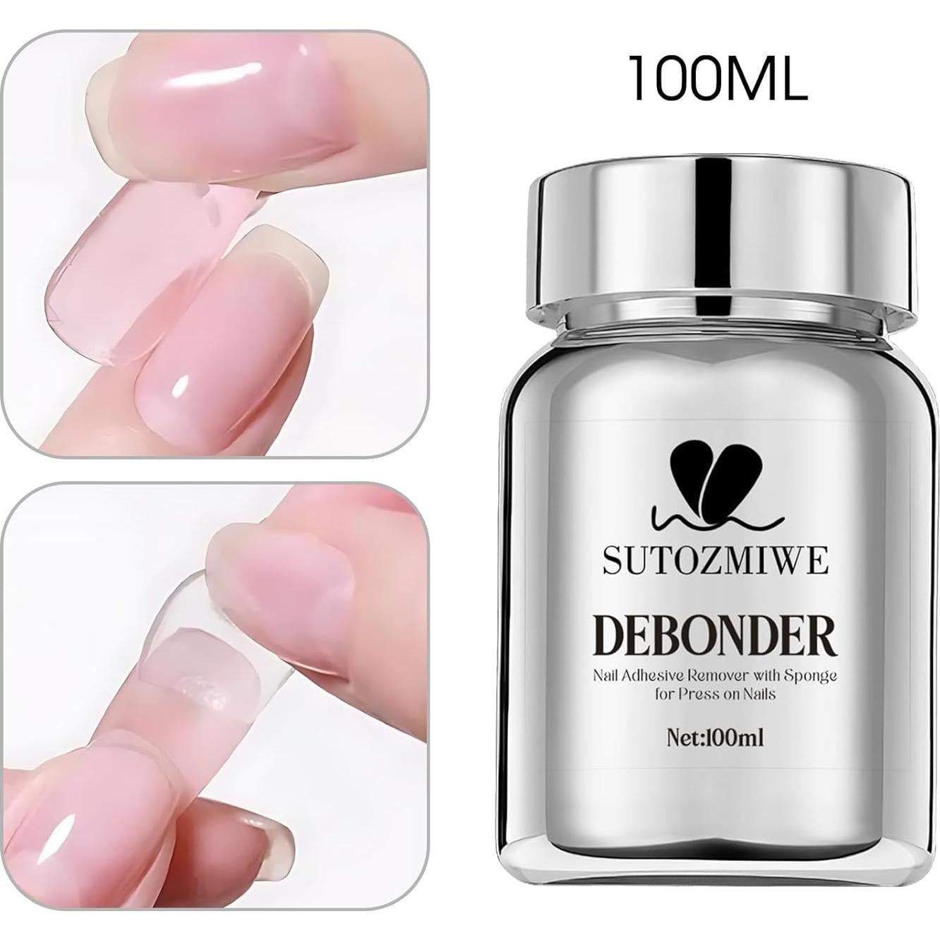 Kit Removedor de Adhesivo para Uñas Brtavizvy 100ml con Esponjas