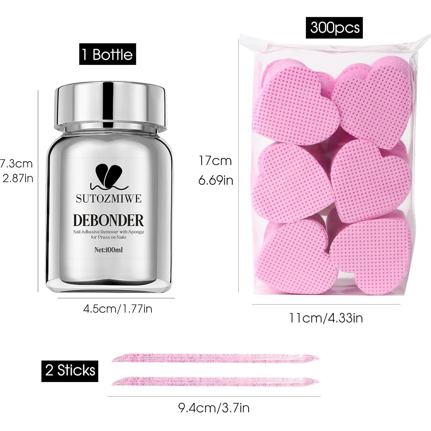Kit Removedor de Adhesivo para Uñas Brtavizvy 100ml con Esponjas