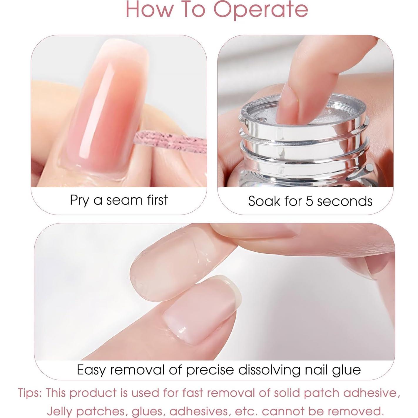 Kit Removedor de Adhesivo para Uñas Brtavizvy 100ml con Esponjas