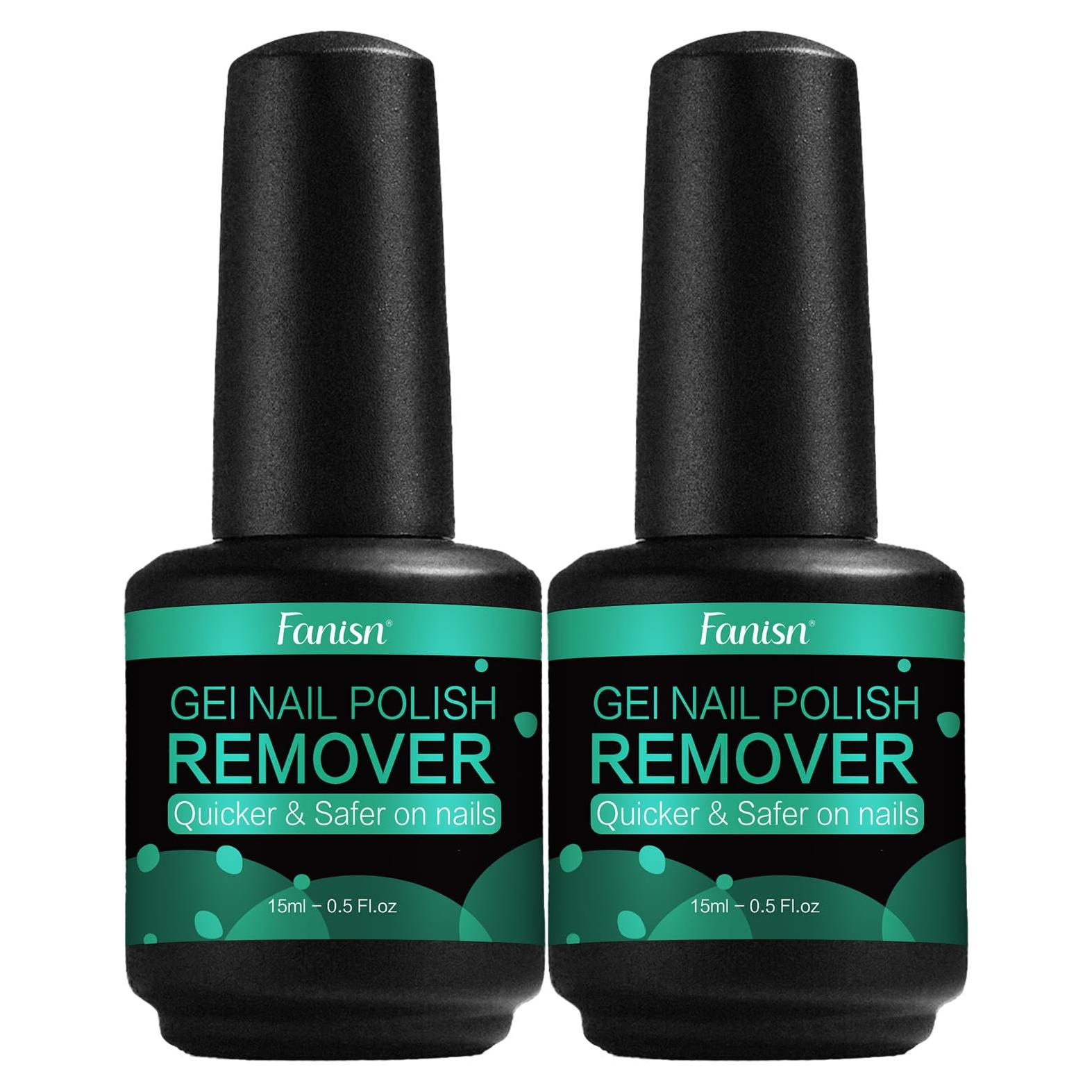 Removedor de Esmalte de Uñas en Gel Fanisn 2x15ml Libre de Acetona