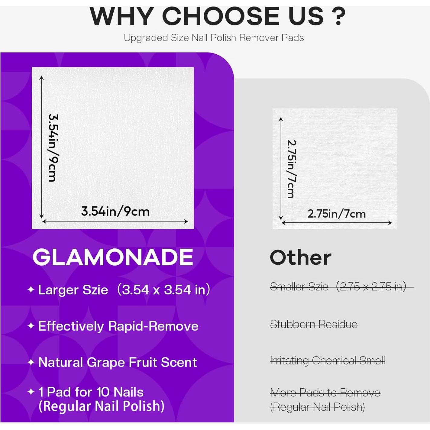 Discos Desmaquillantes de Esmalte Glamona de Uñas 50 PCS