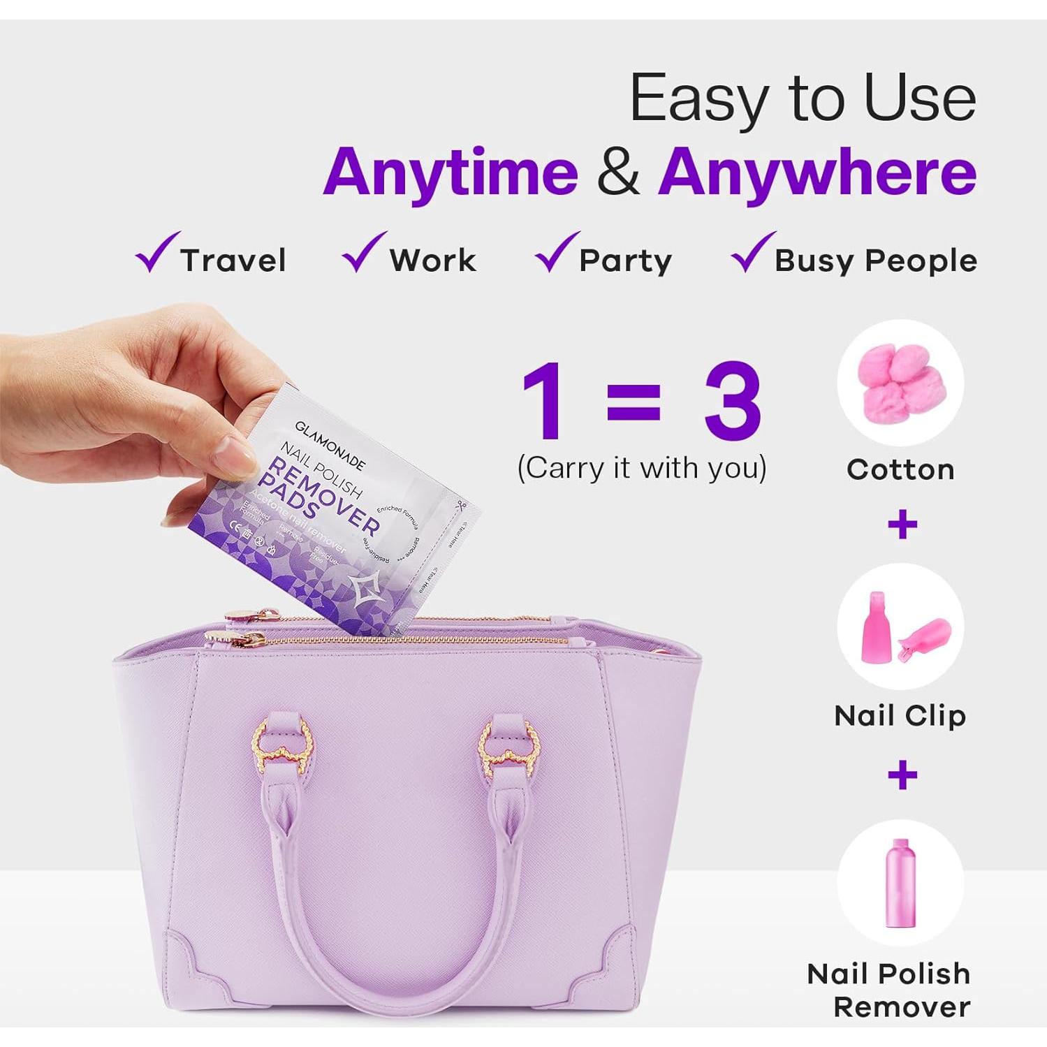 Discos Desmaquillantes de Esmalte Glamona de Uñas 50 PCS