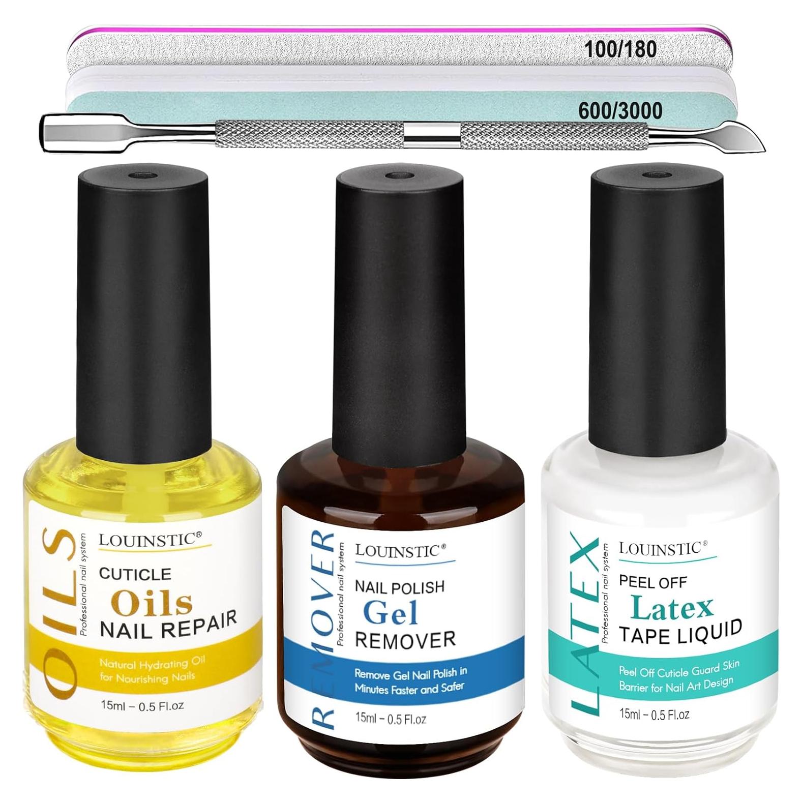 Kit de Remoción de Uñas en Gel LOUINSTIC 3-en-1 Sin Acetona
