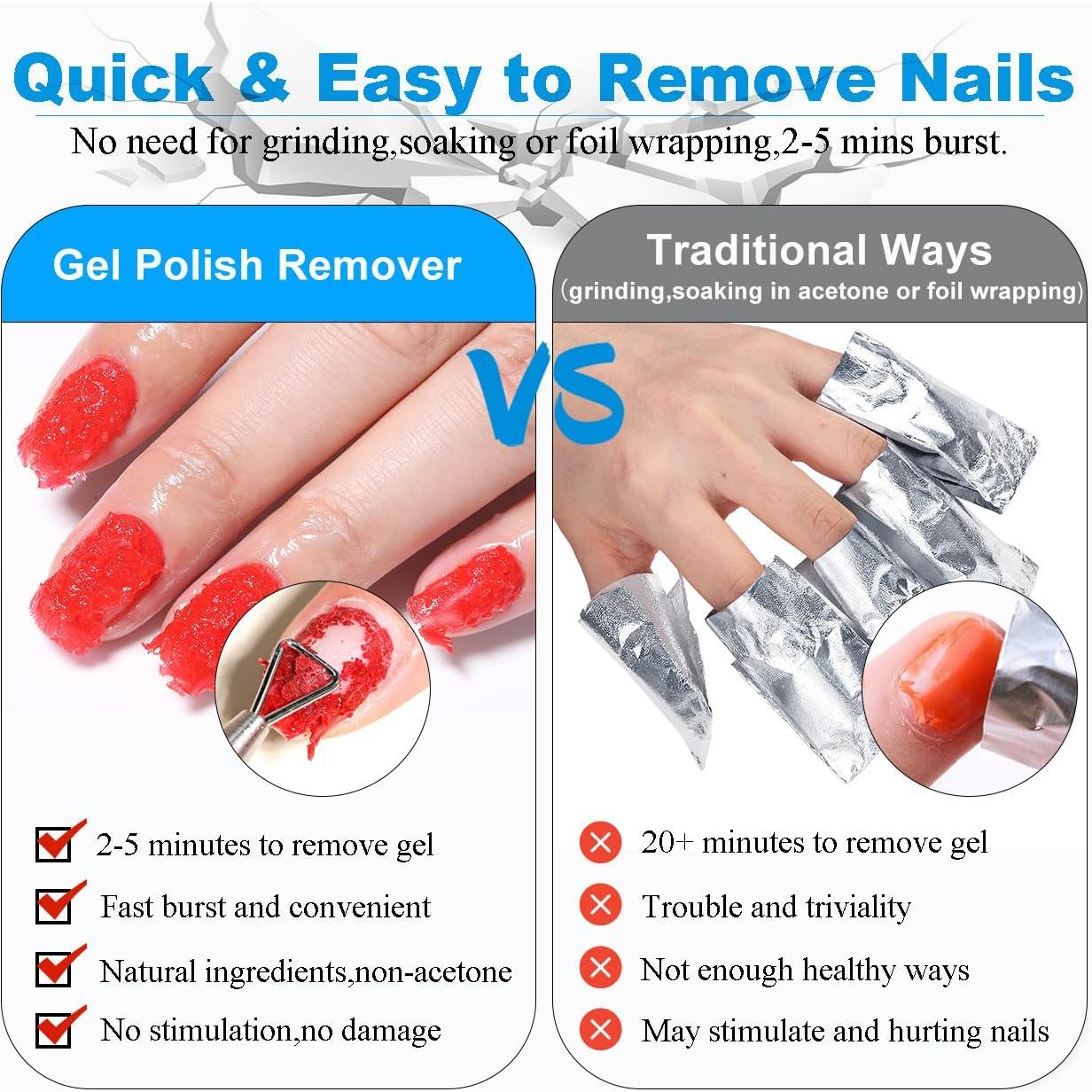 Kit de Remoción de Uñas en Gel LOUINSTIC 3-en-1 Sin Acetona