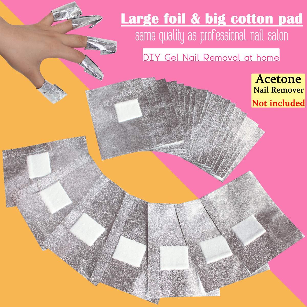 MIILYE Envolturas de Eliminador de Esmalte de Uñas 100 Pcs