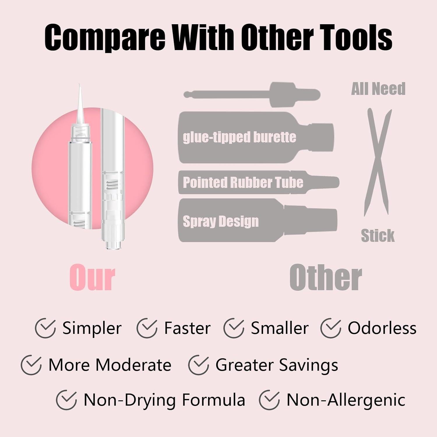 Removedor de Pegamento para Uñas Nowyeh 3 Pcs Hidratante 5% Vit E
