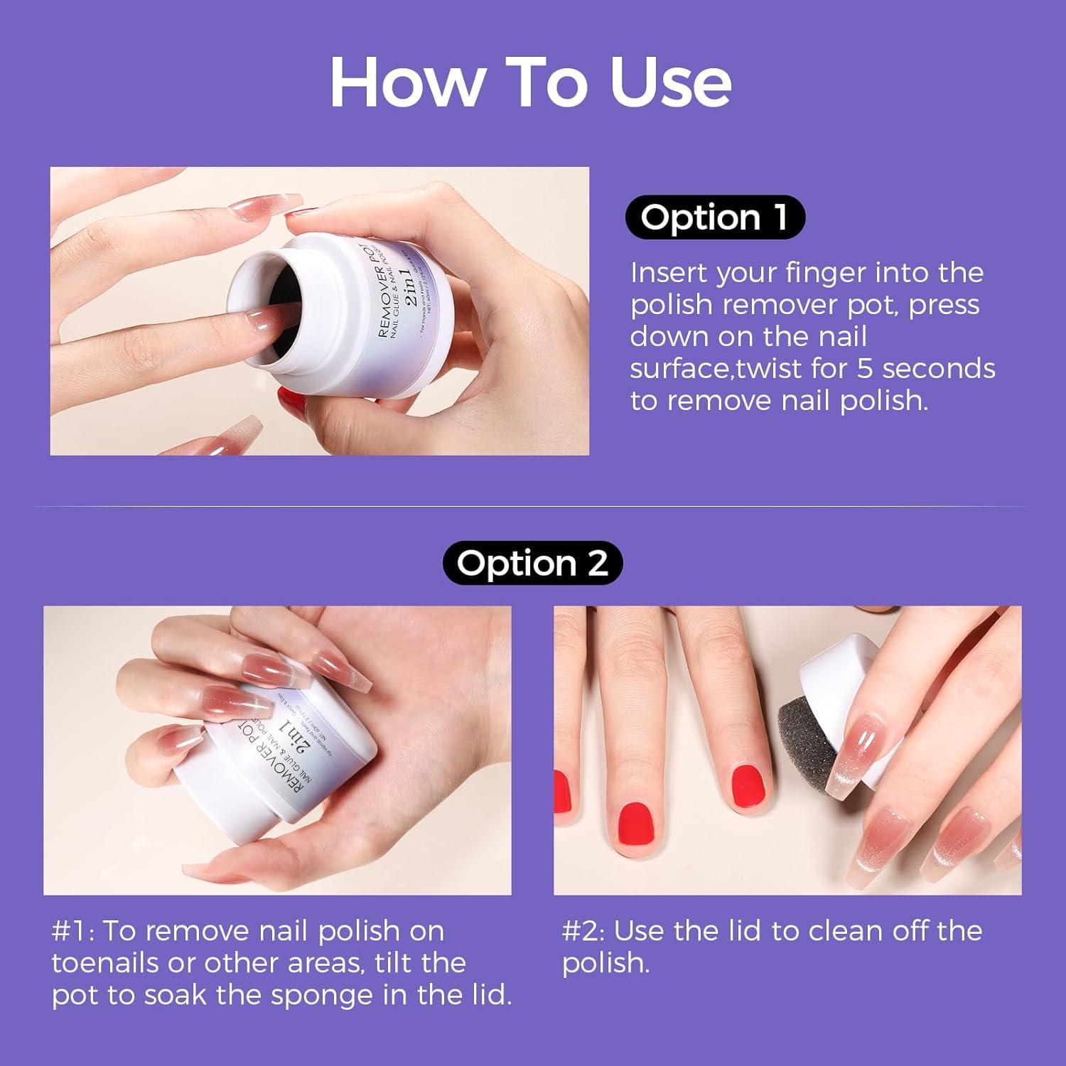 Removedor de Esmalte de Uñas GELLAKTIK 60ml con Esponja