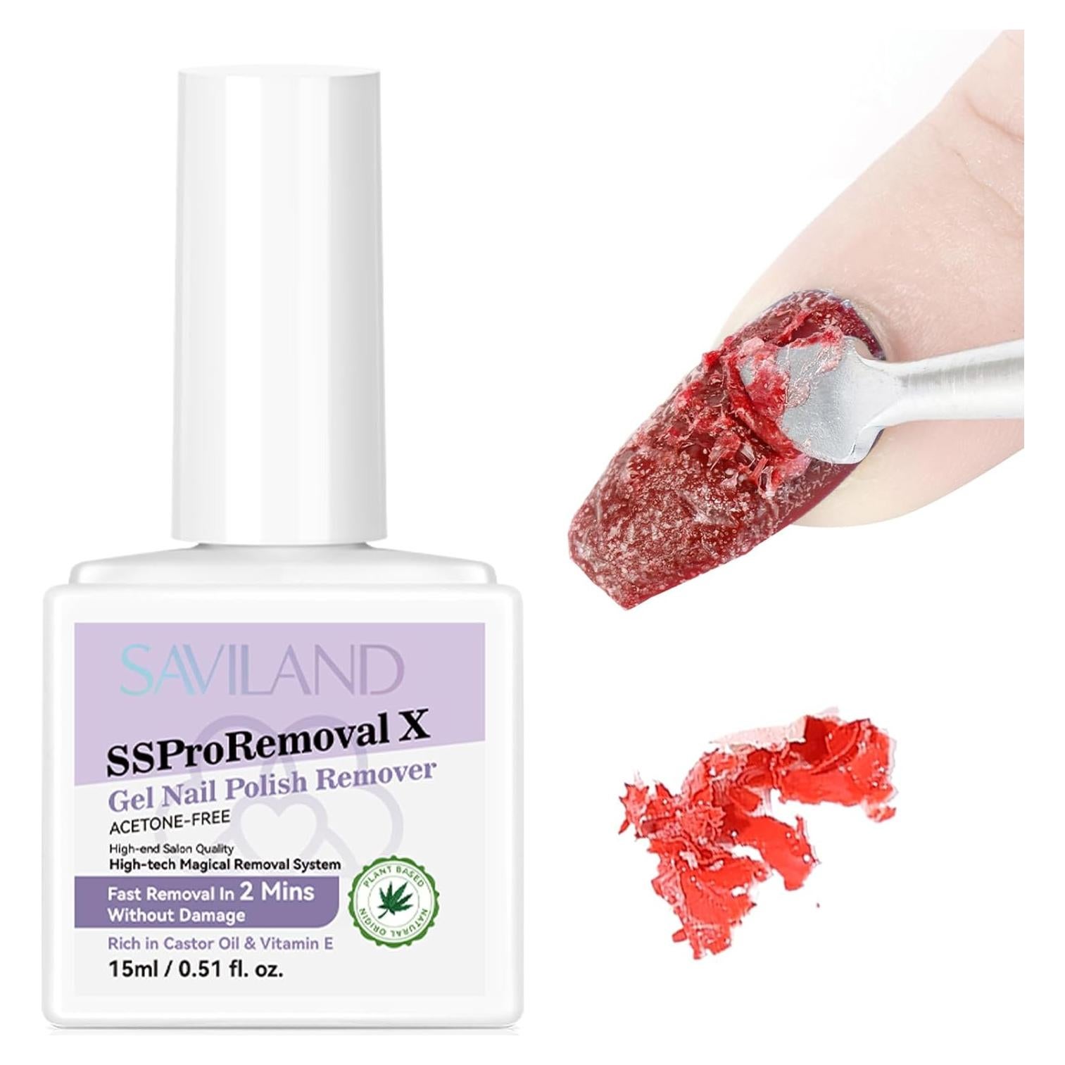 Removedor de Esmalte en Gel SAVILAND 15 ML - Rápido 2 Minutos