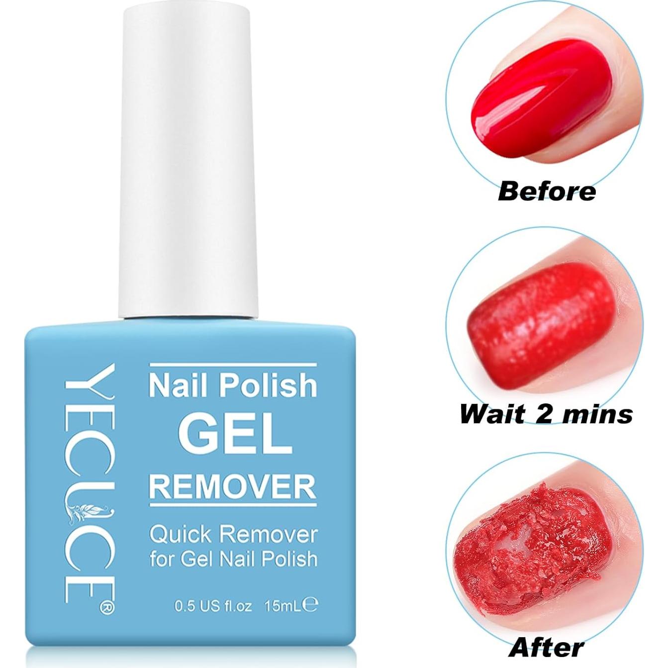 Removedor de Esmalte en Gel Wlytech 3x15ml, Rápido y Suave