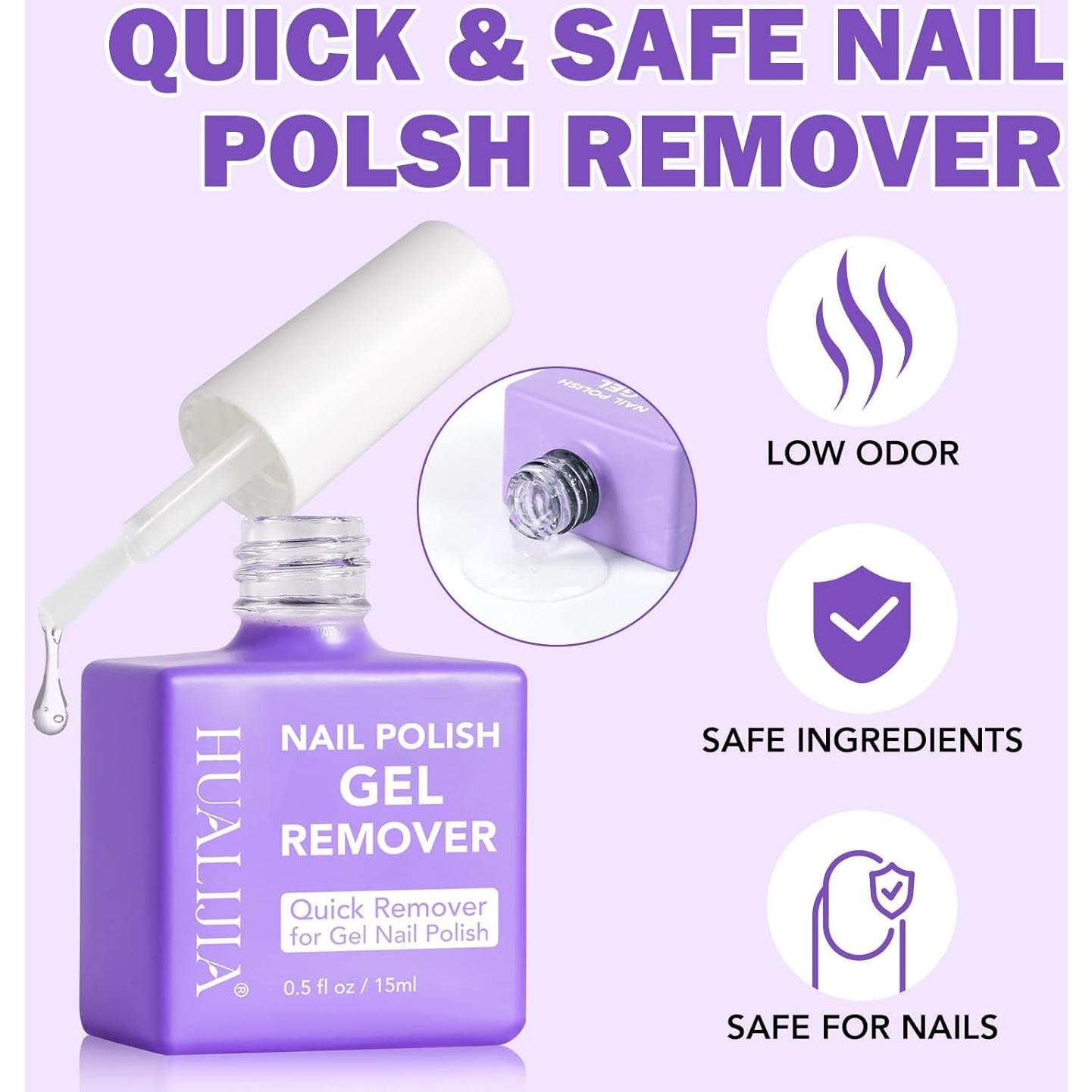 Removedor de Esmalte de Uñas en Gel Akeeronn 15ML - Rápido y Seguro