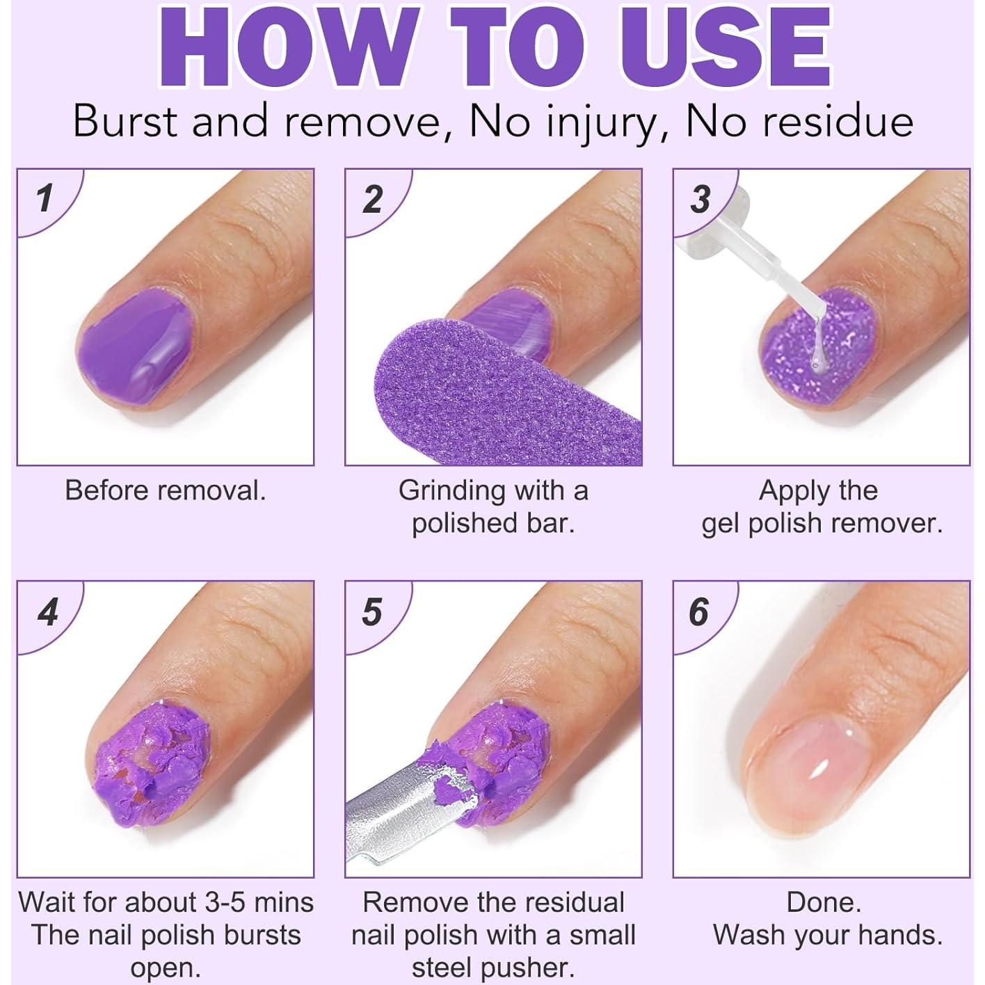 Removedor de Esmalte de Uñas en Gel Akeeronn 15ML - Rápido y Seguro