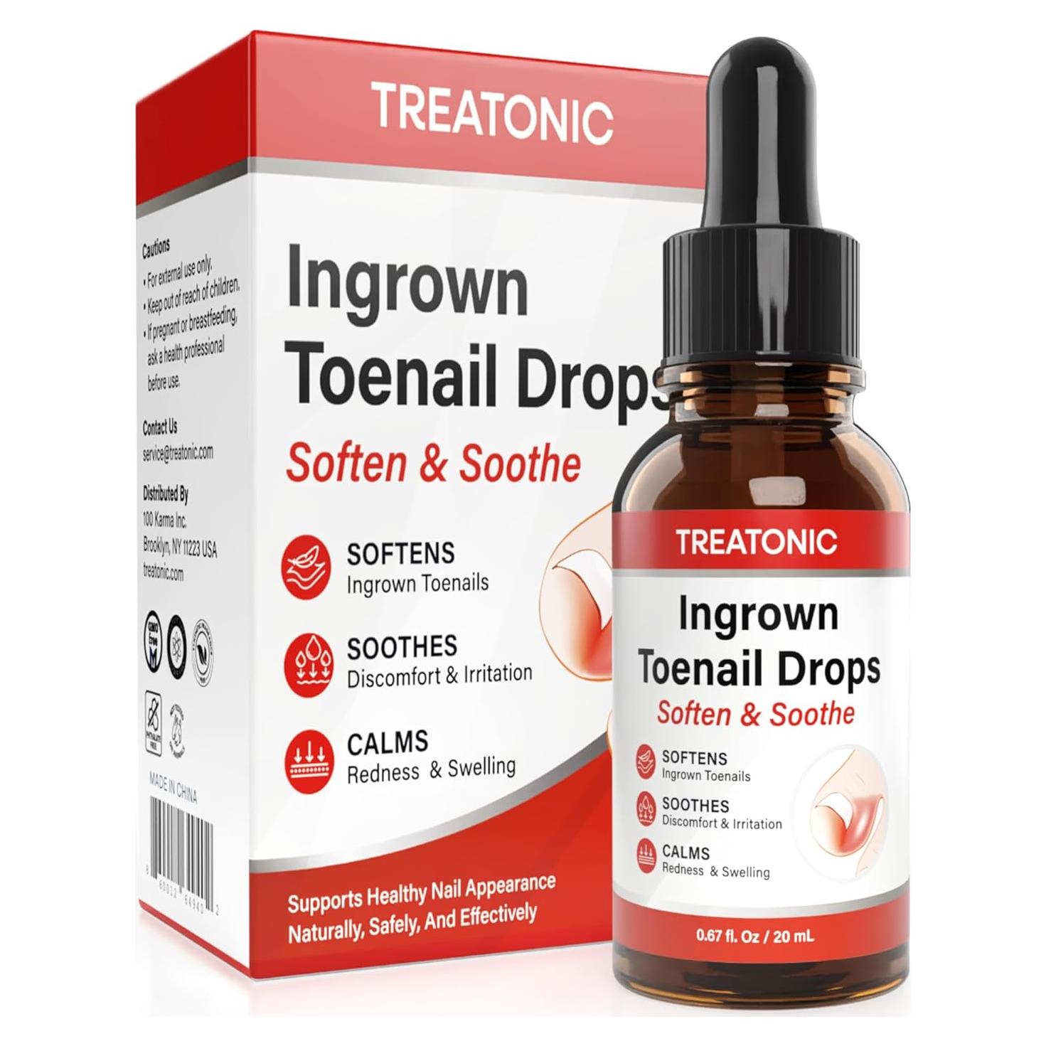 Kit Tratamiento Uñas Encarnadas Treatonic - Gotas y Tapas Silicona