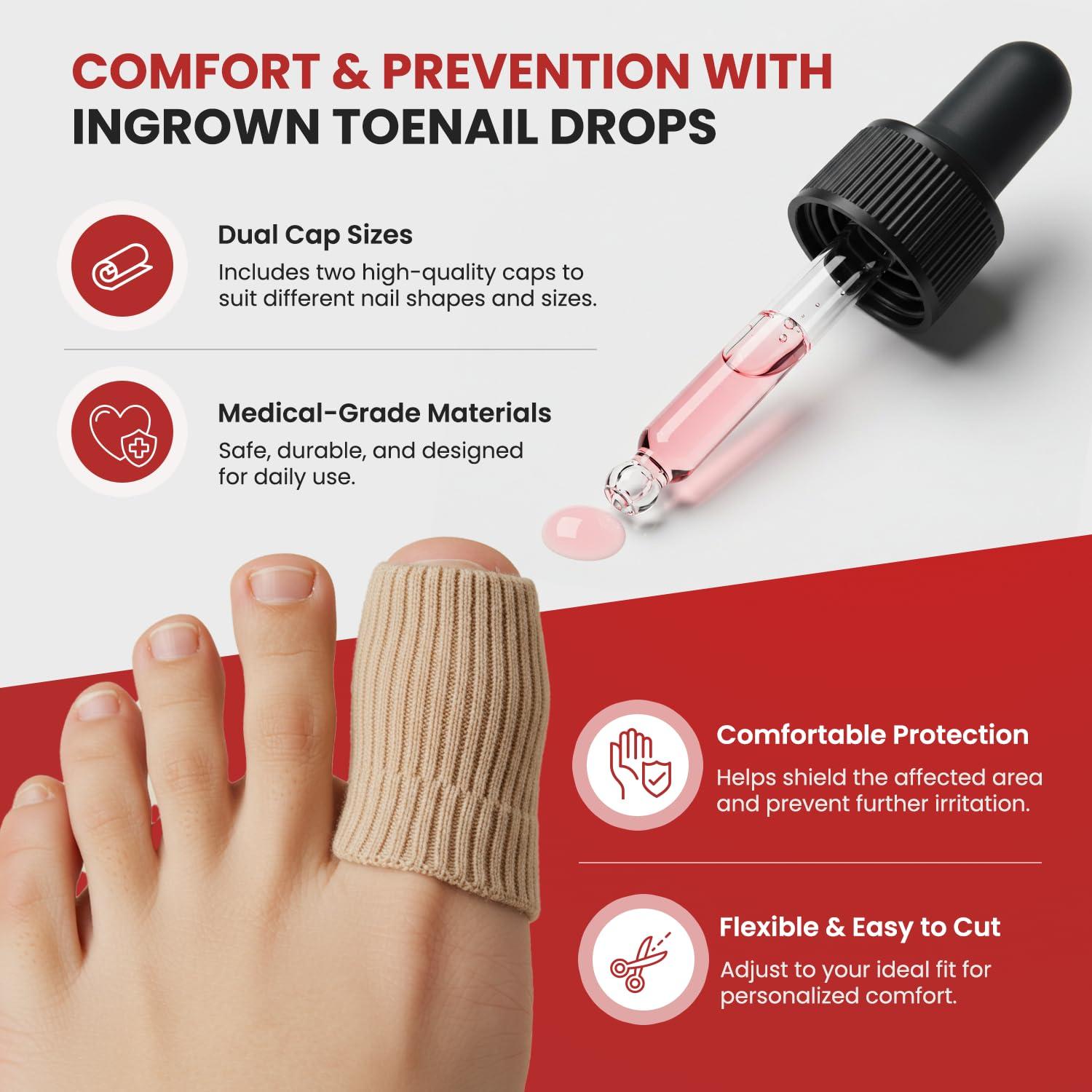 Kit Tratamiento Uñas Encarnadas Treatonic - Gotas y Tapas Silicona