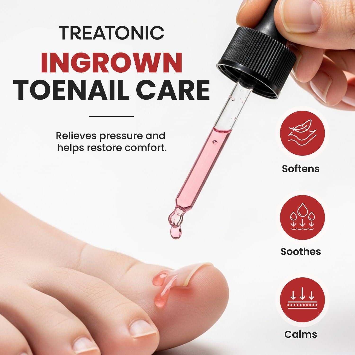 Kit Tratamiento Uñas Encarnadas Treatonic - Gotas y Tapas Silicona