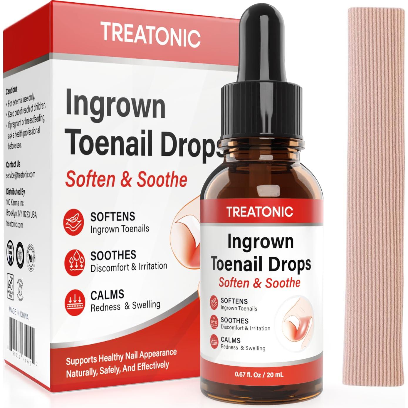 Kit Tratamiento Uñas Encarnadas Treatonic - Gotas y Tapas Silicona