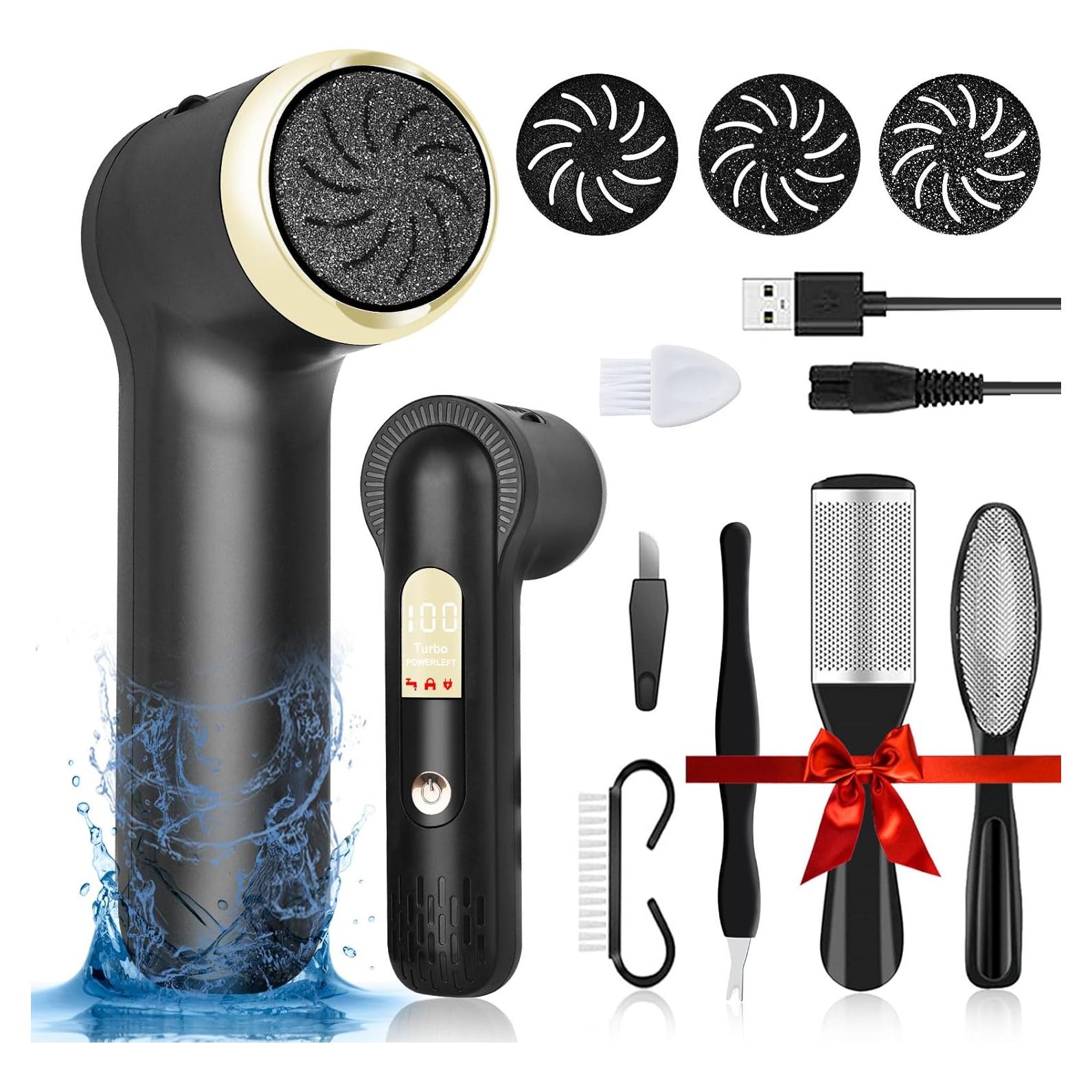 LAVAED Removedor de Callos Eléctrico Recargable IPX7 Negro