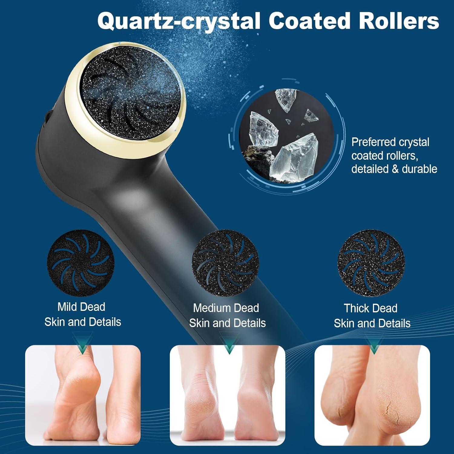 LAVAED Removedor de Callos Eléctrico Recargable IPX7 Negro