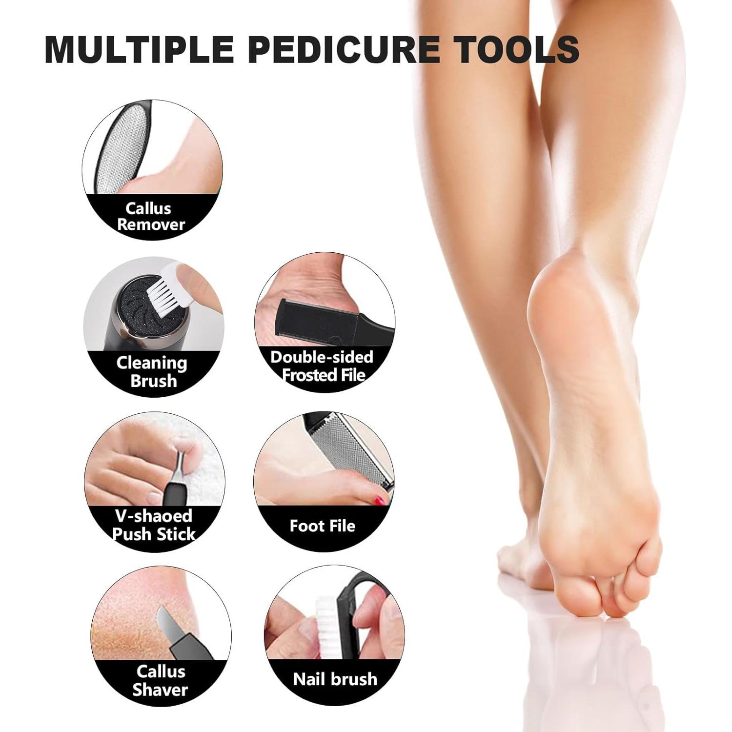 LAVAED Removedor de Callos Eléctrico Recargable IPX7 Negro