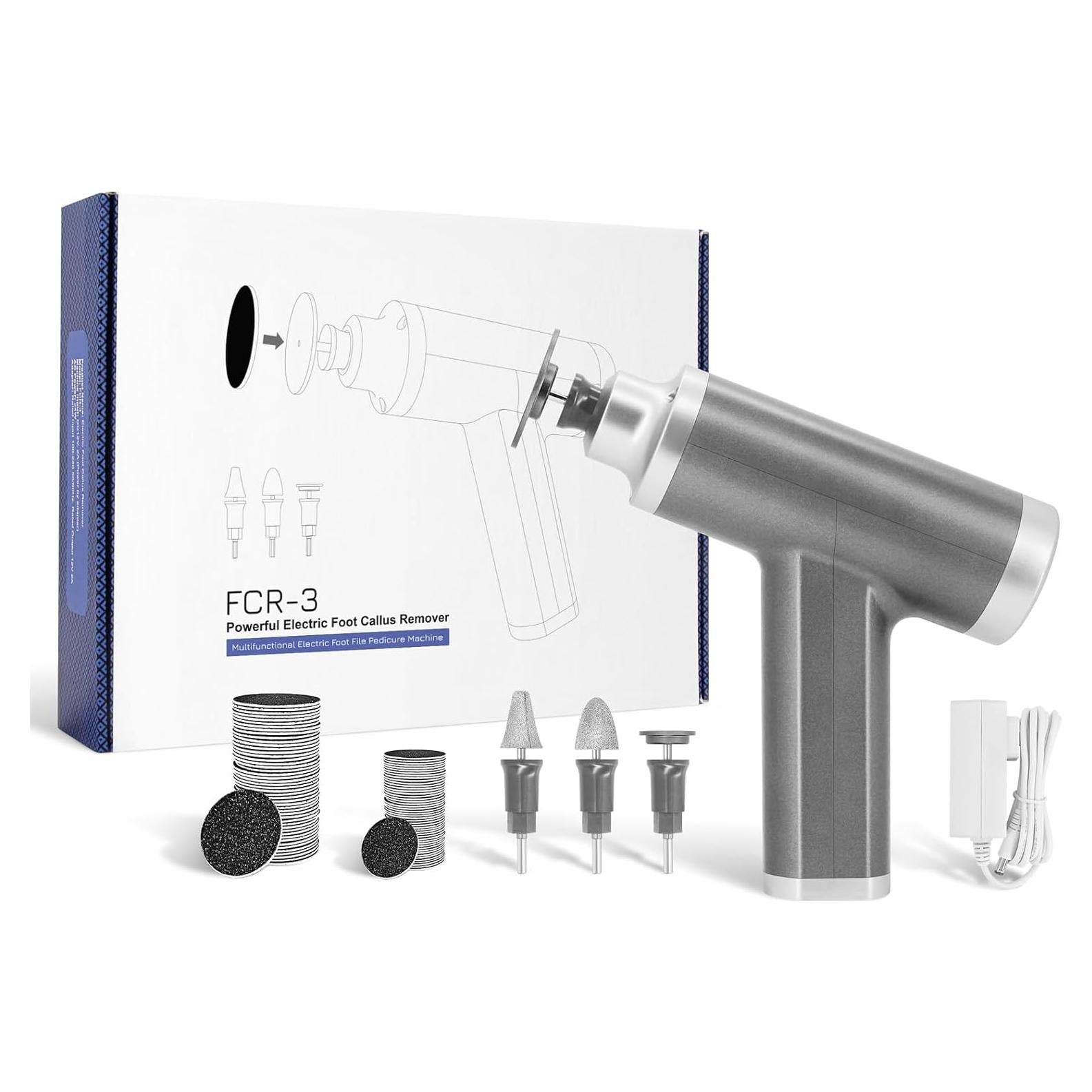 Removedor de Callos Eléctrico FCR-3 Profesional 4500rpm Gris
