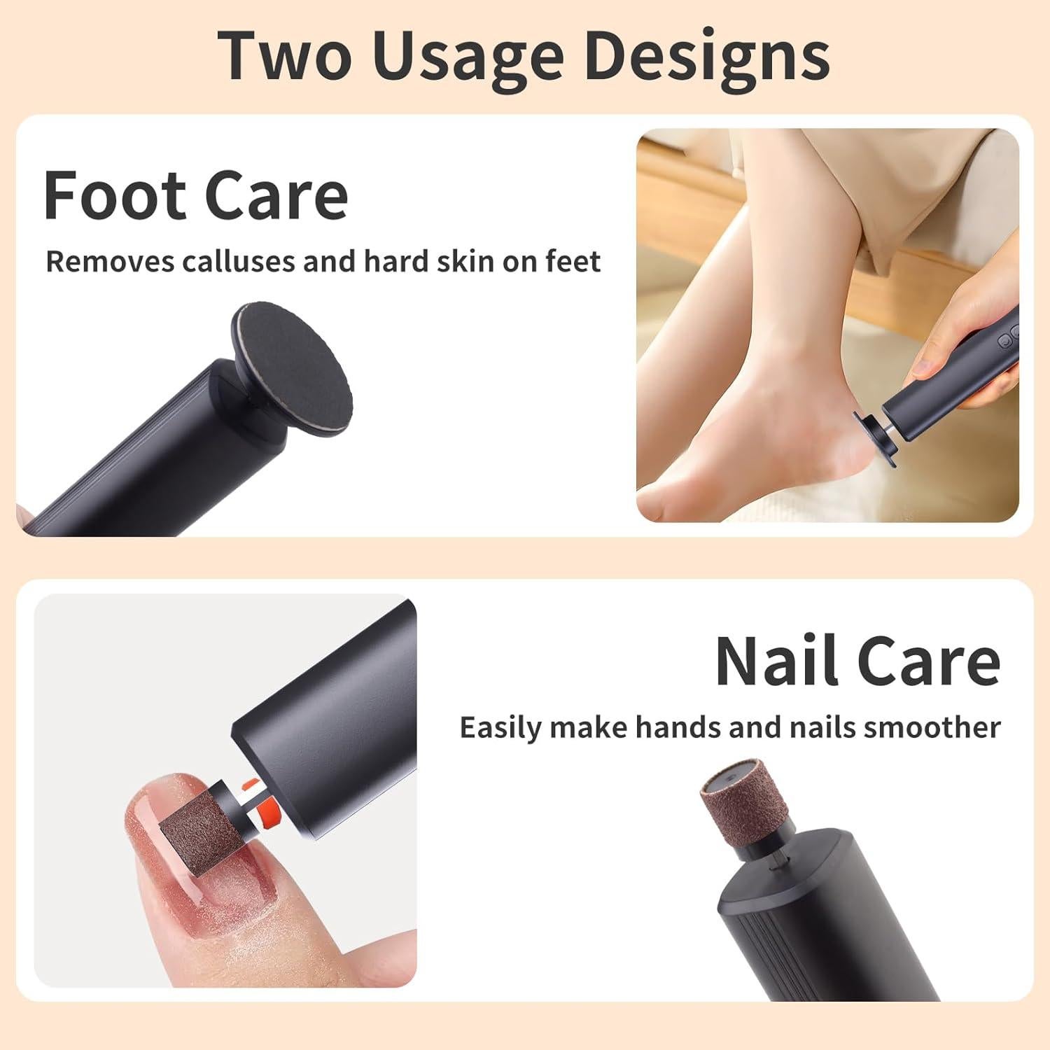 Removedor de Callos Eléctrico FyndAna 2 en 1 Inalámbrico