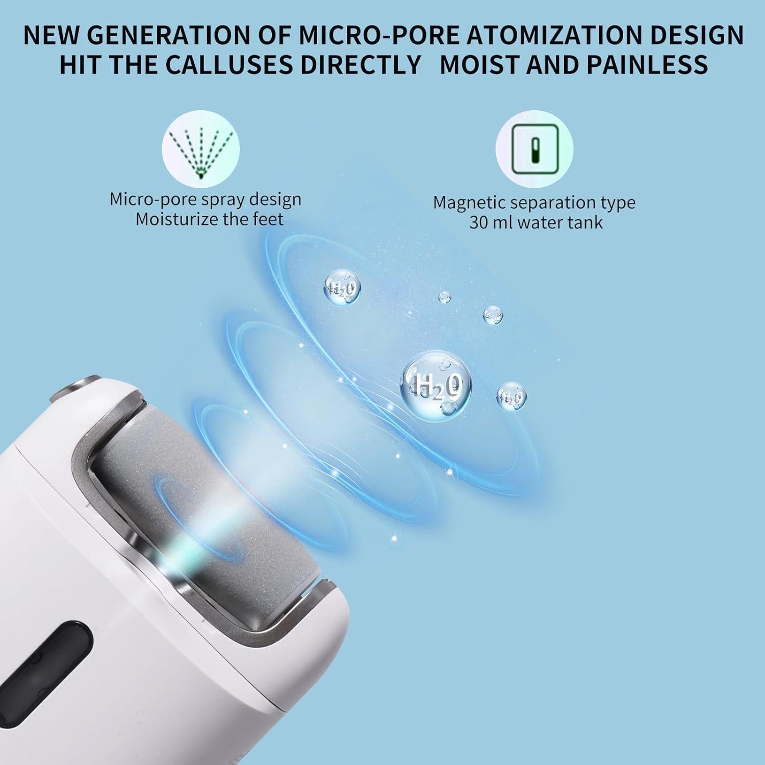 Removedor de Callos Eléctrico YunManHT con Spray y 2 Cabezas