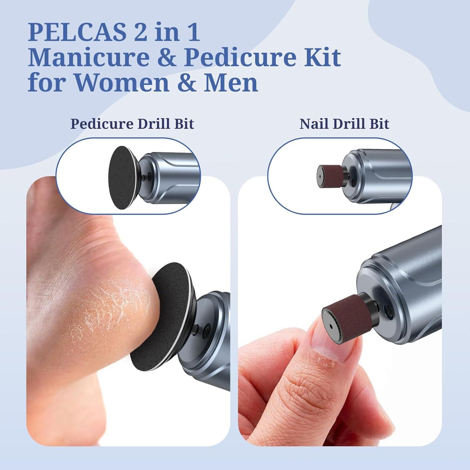 Lima Eléctrica PELCAS para Pies y Uñas 2 en 1 Inalámbrica