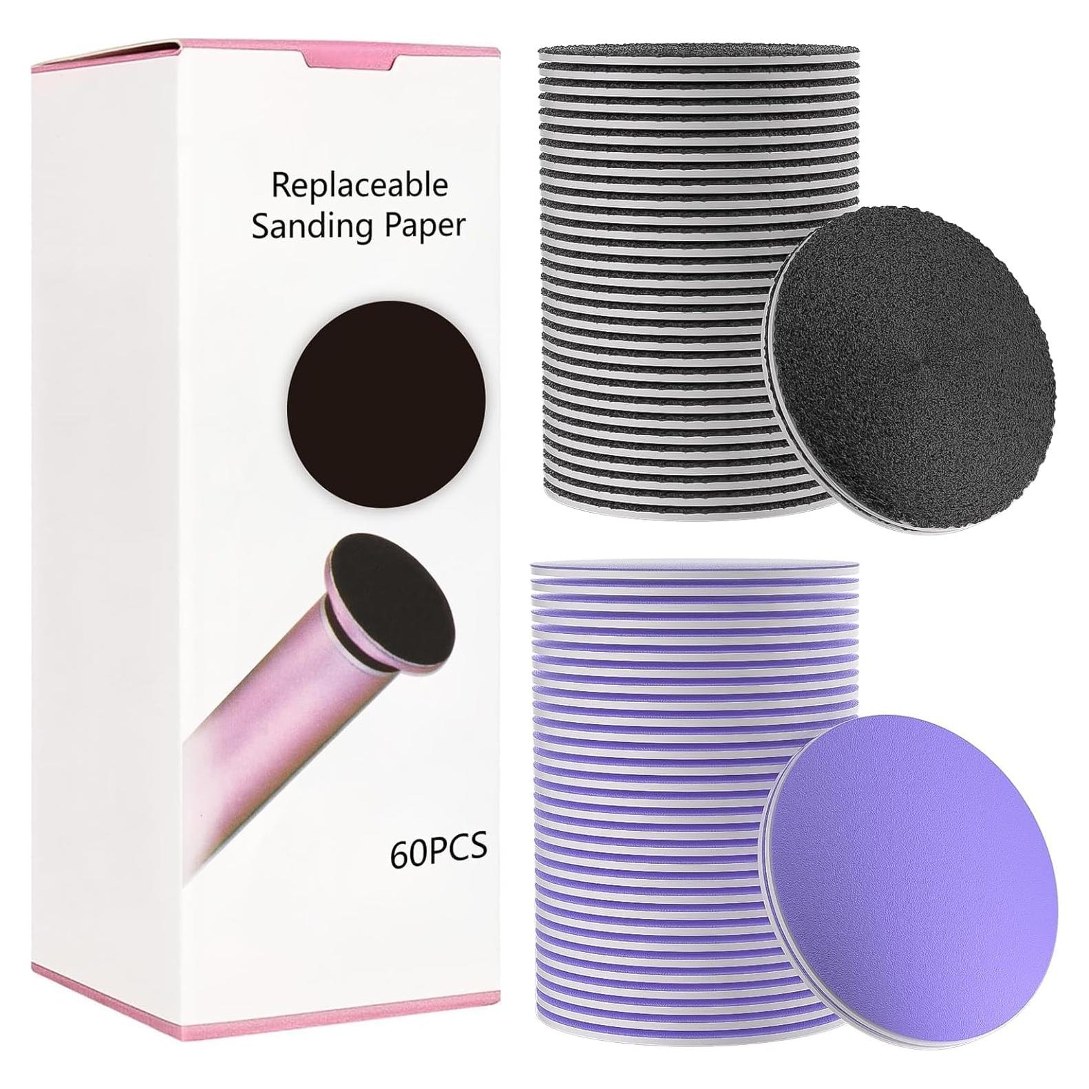 Juego de Papel de Lija 60 Pcs KIUCID 4.2 cm para Pie Eléctrico