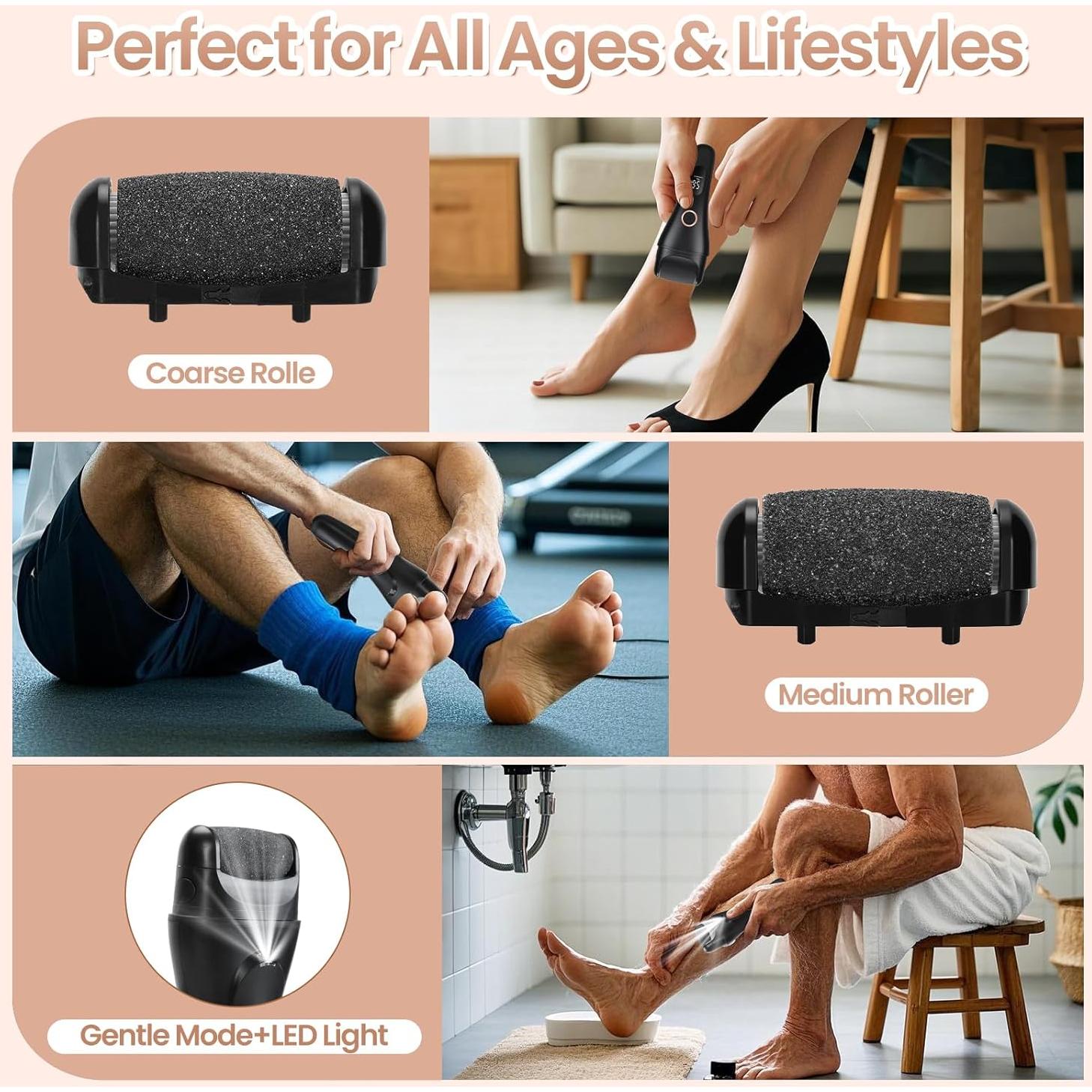 Removedor de Callos Eléctrico Xytrue 3 Velocidades Recargable