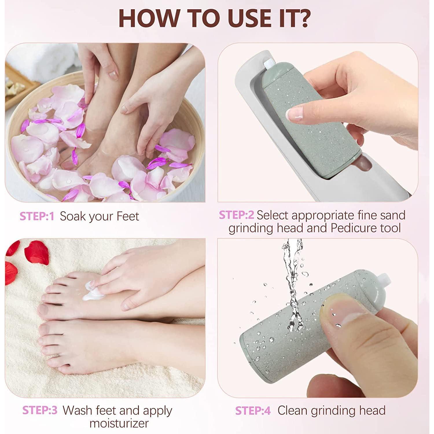 Removedor de Callos Eléctrico ARICEAN Kit Pedicura Blanco