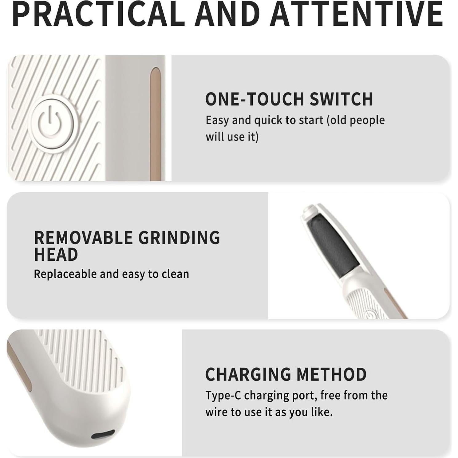 Removedor de Callos Eléctrico WANAVO QP-001 con 2 Cabezas