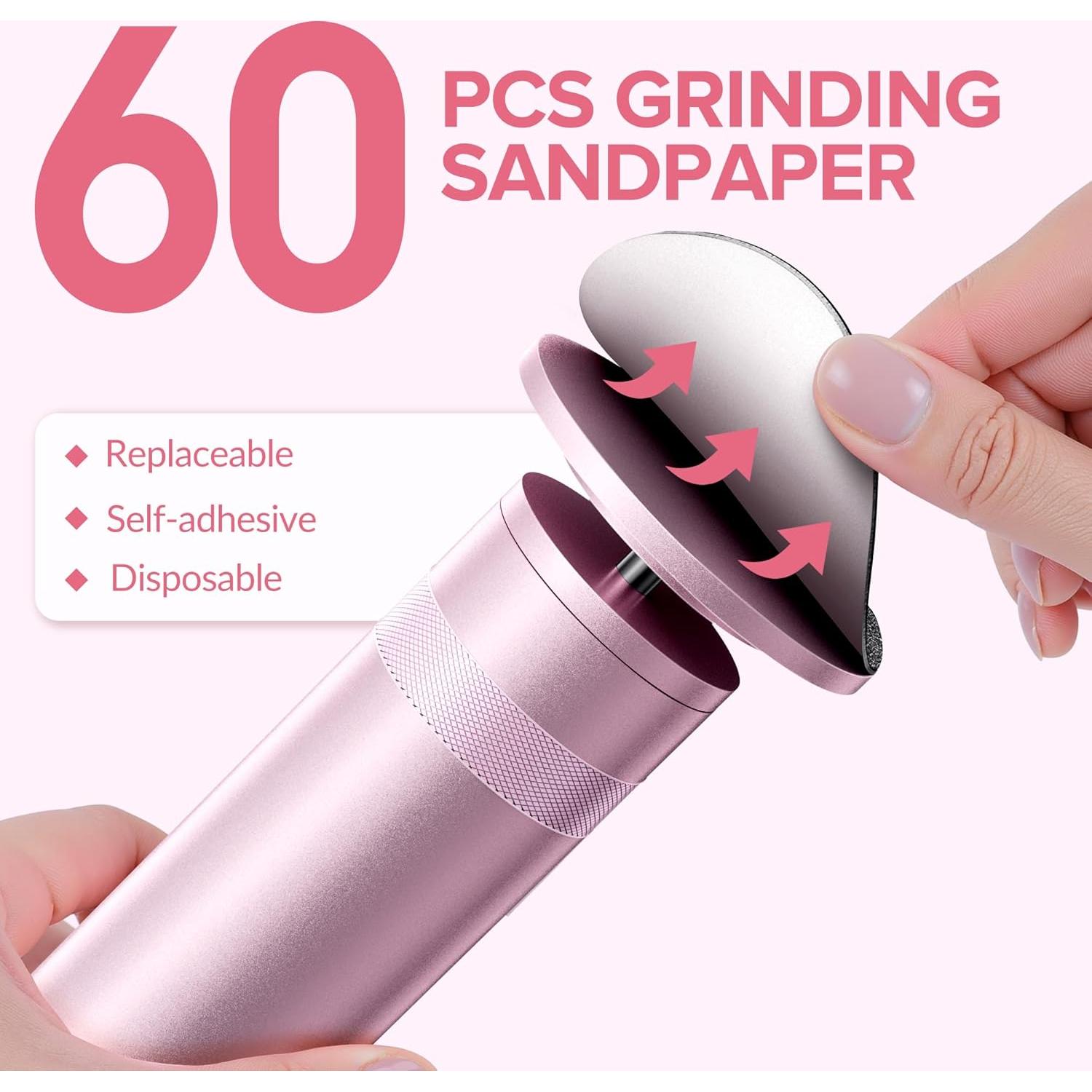 Removedor de Callos Eléctrico 7d24hcare Rosa con 60 Discos