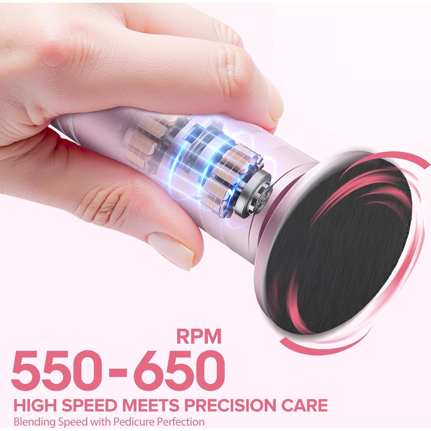 Removedor de Callos Eléctrico 7d24hcare Rosa con 60 Discos