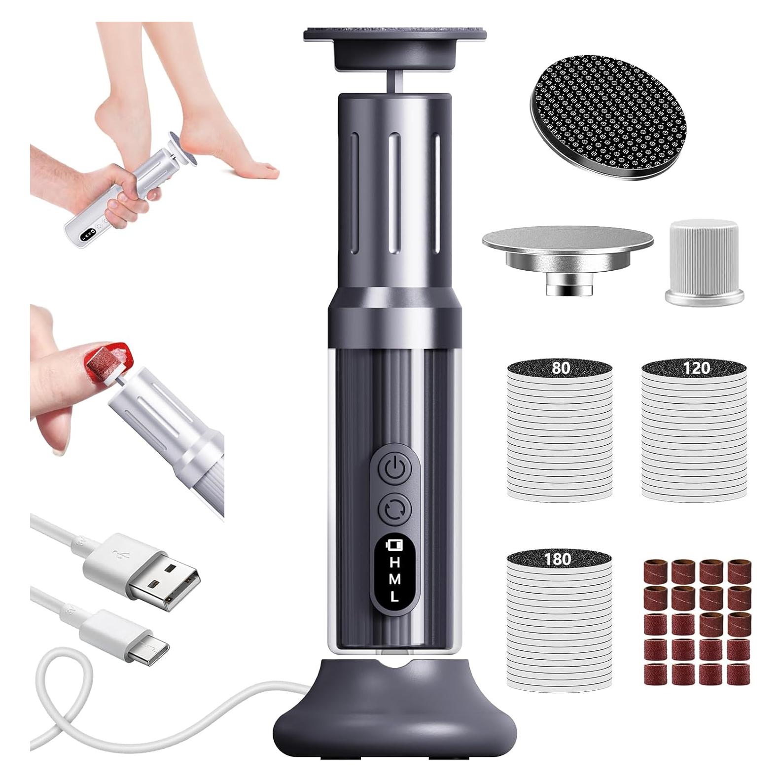 Removedor de Callos Eléctrico PHAIN con Pantalla Digital y 6 Velocidades