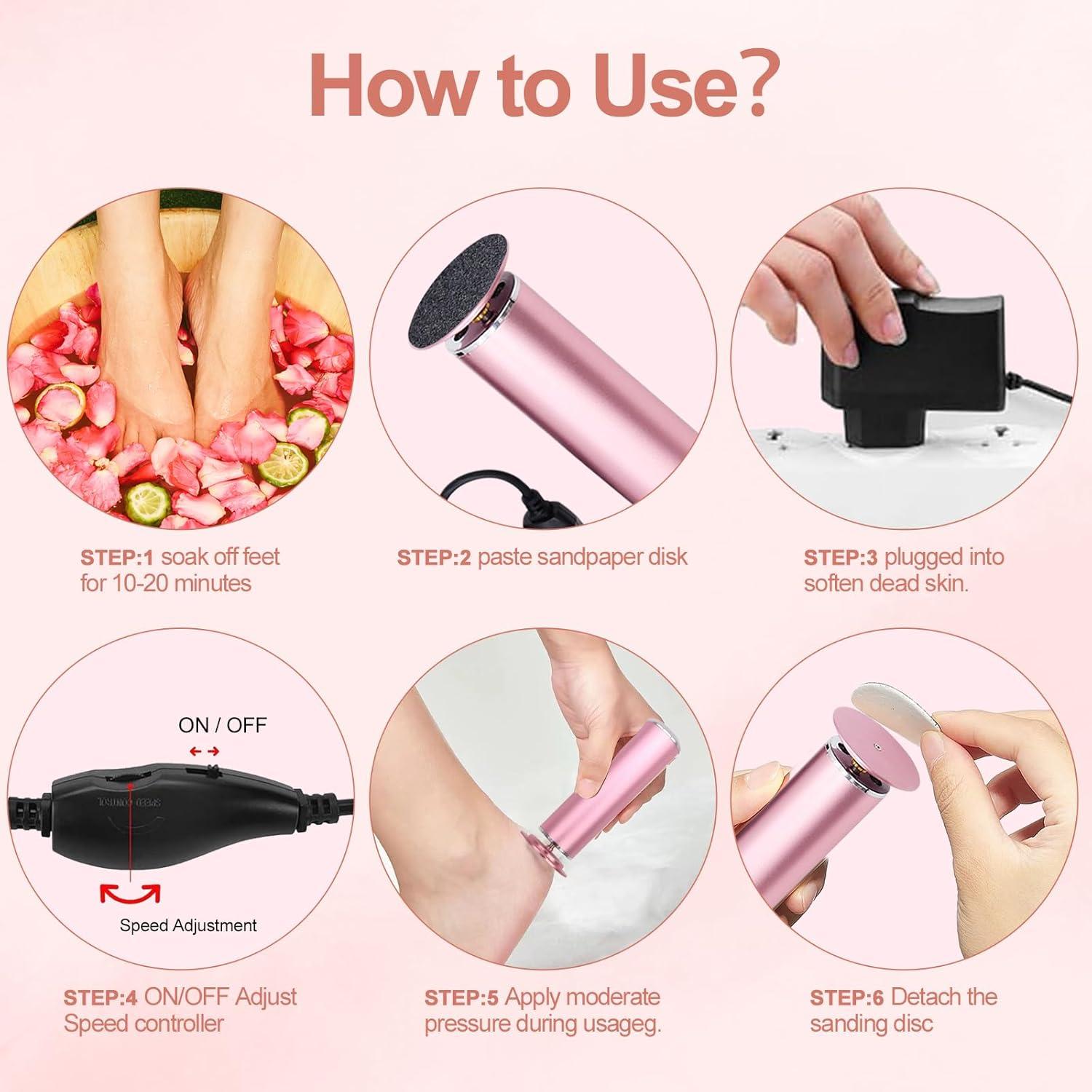 Lima Eléctrica para Pies Jeffyard FCM-01 con 60 Discos Lija