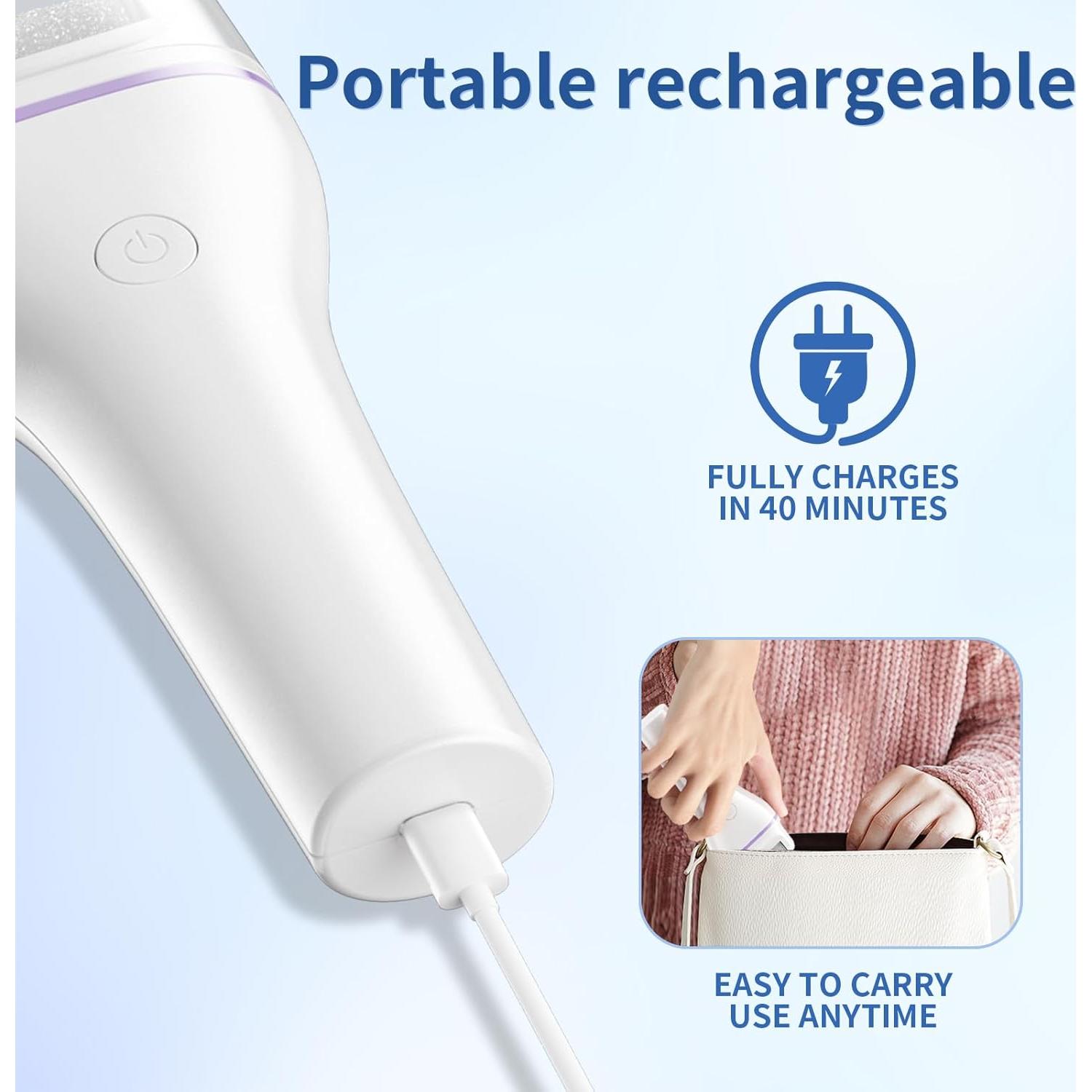 Removedor de Callos Eléctrico Recargable FERRY MJQ01 - Lima Inalámbrica para Pies Suaves