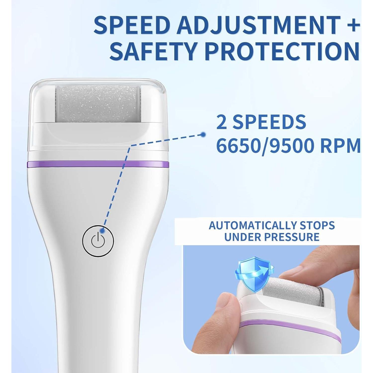 Removedor de Callos Eléctrico Recargable FERRY MJQ01 - Lima Inalámbrica para Pies Suaves