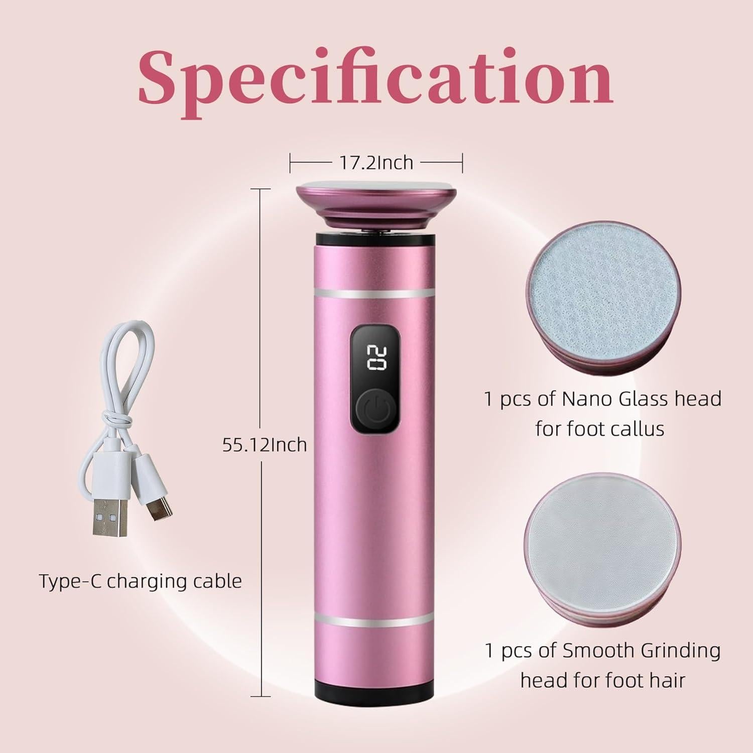 Removedor de Callos Eléctrico Dongnuo con 2 Nano-Cristales