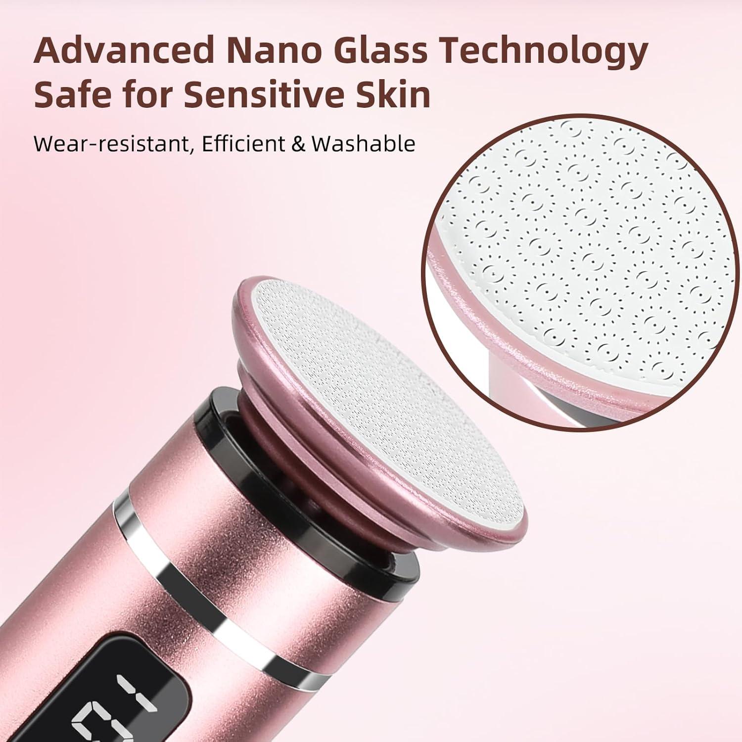 Removedor de Callos Eléctrico GUPAY MSR-802 - 3 Velocidades, 4 Cabezas de Vidrio Nano