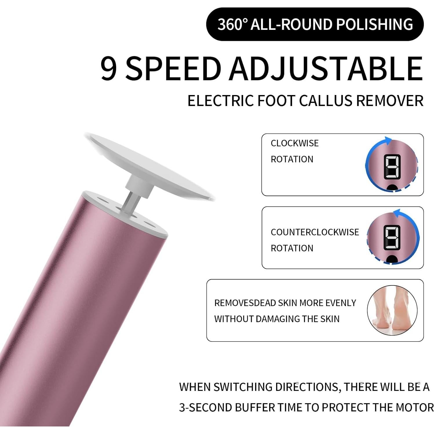 Lima Eléctrica Profesional para Pies Cbvcbv - Batería 1200mAh