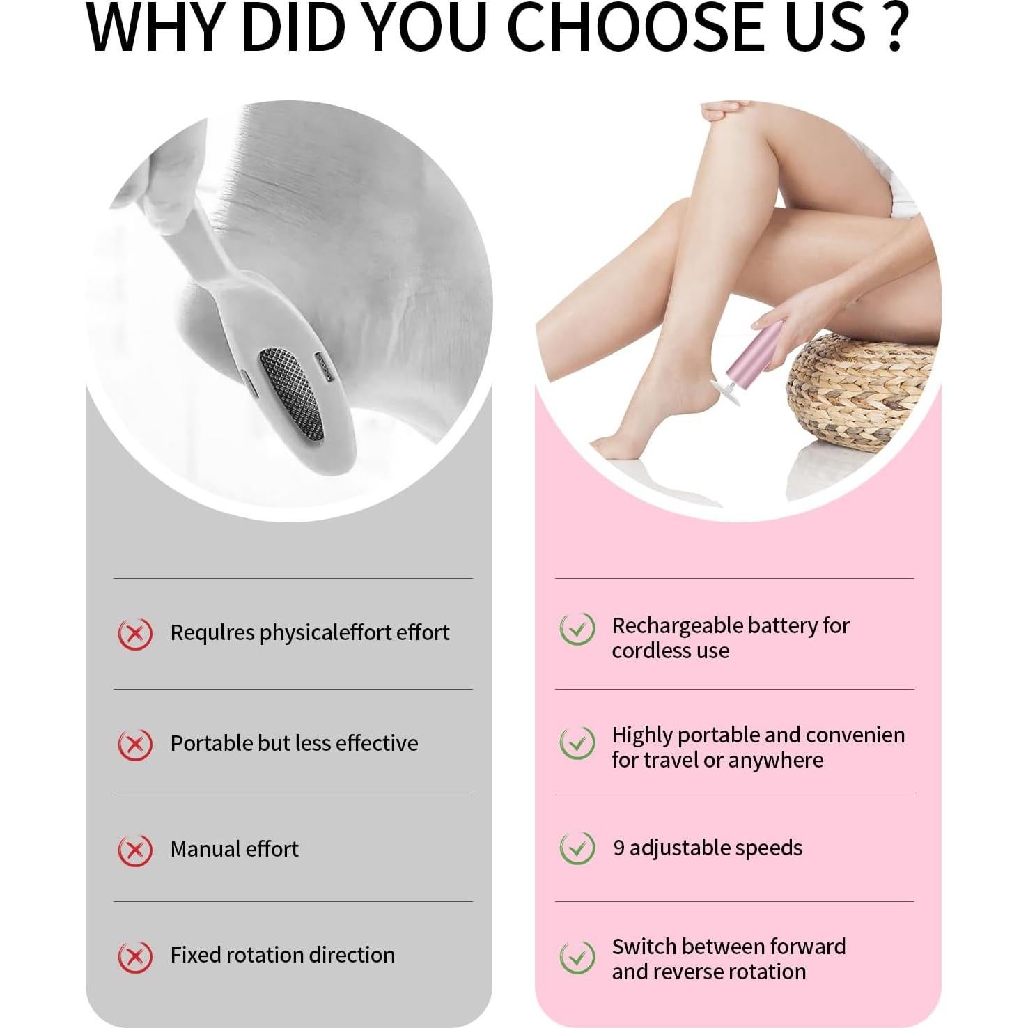 Lima Eléctrica Profesional para Pies Cbvcbv - Batería 1200mAh