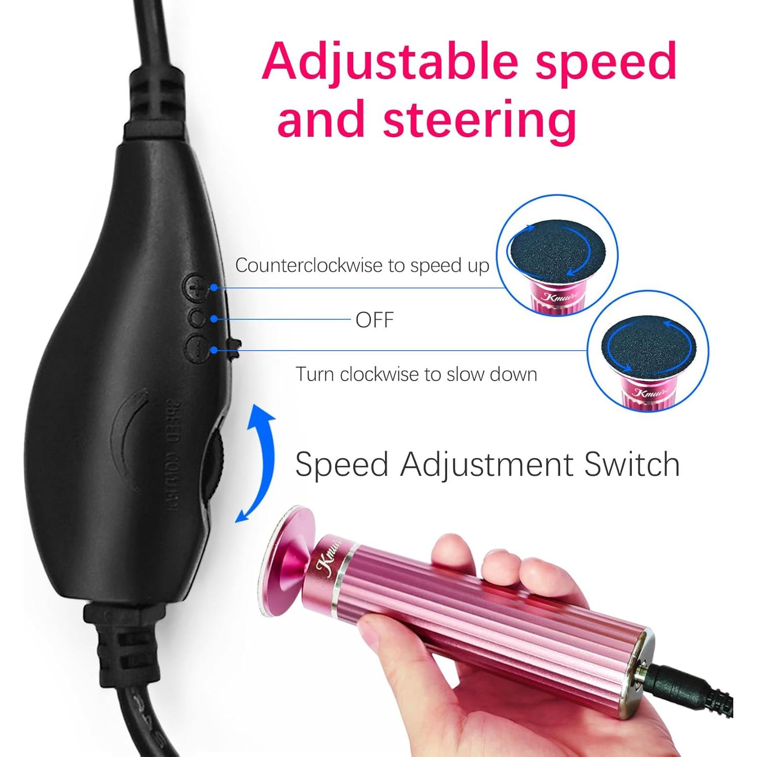 Removedor de Callos Eléctrico Kmure FJ-800R 5.3" Rosa