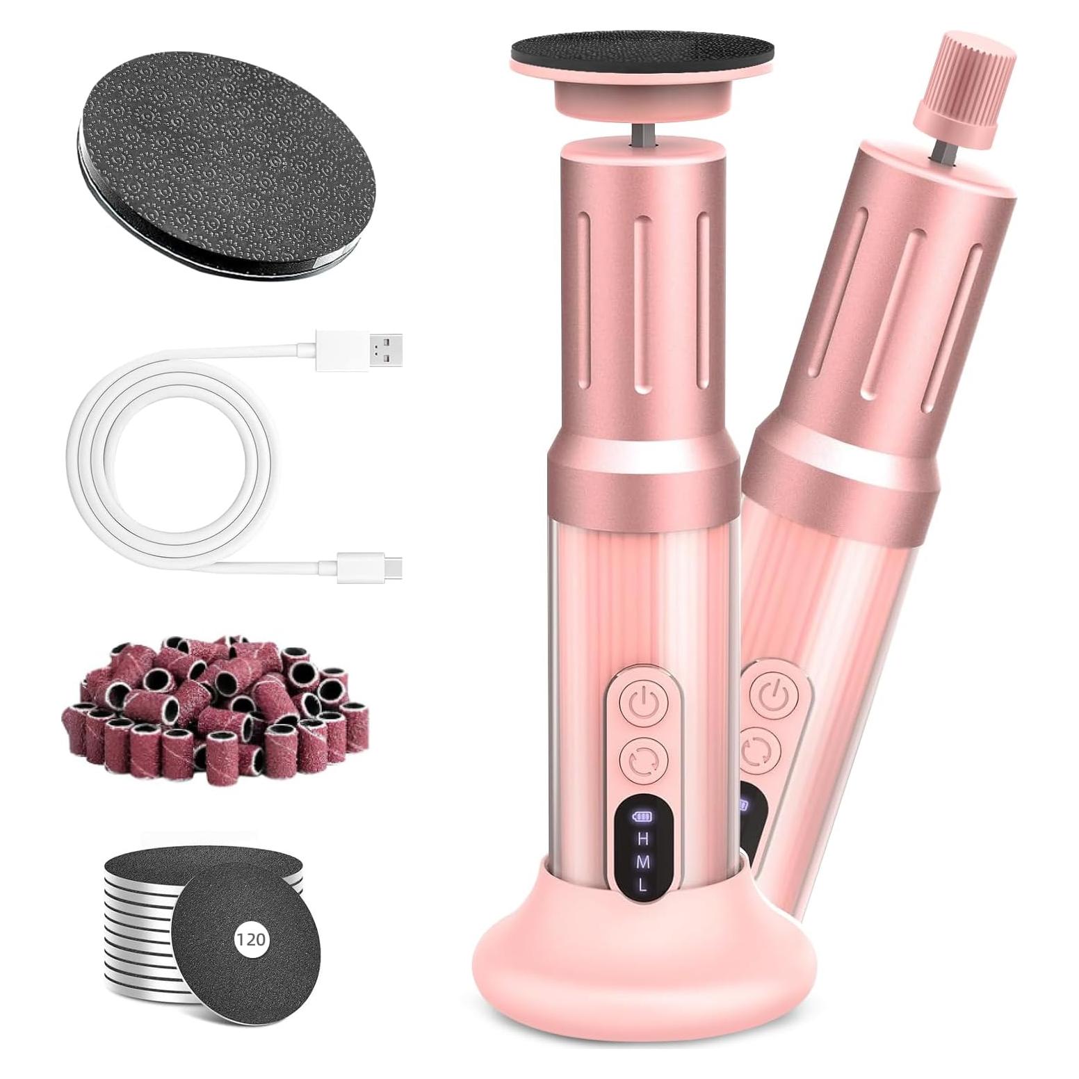 Removedor de Callos Eléctrico JINYAWA Rosa 6 Velocidades LCD