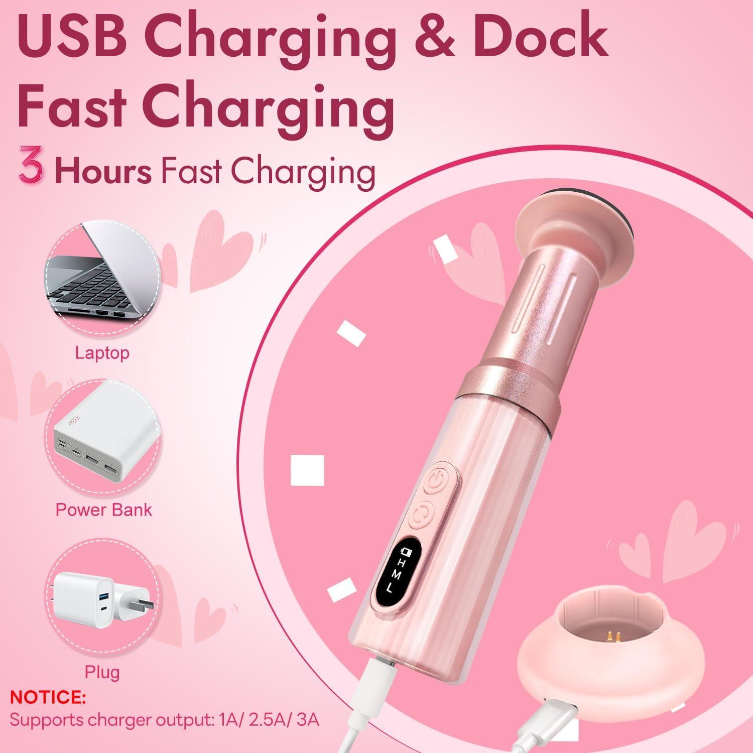 Removedor de Callos Eléctrico JINYAWA Rosa 6 Velocidades LCD