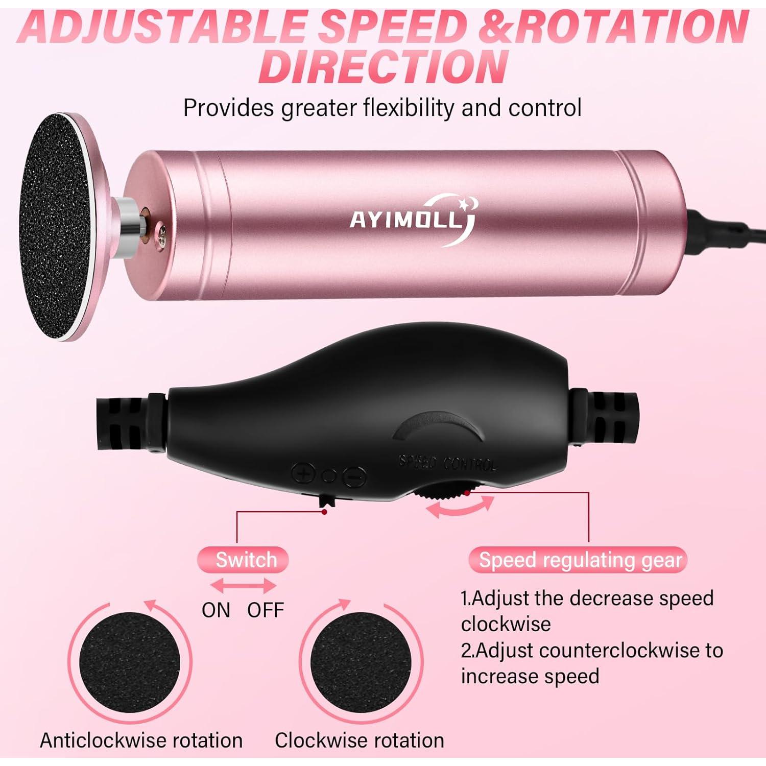Removedor de Callos Eléctrico Ayimoll 2 en 1 con 60 Discos