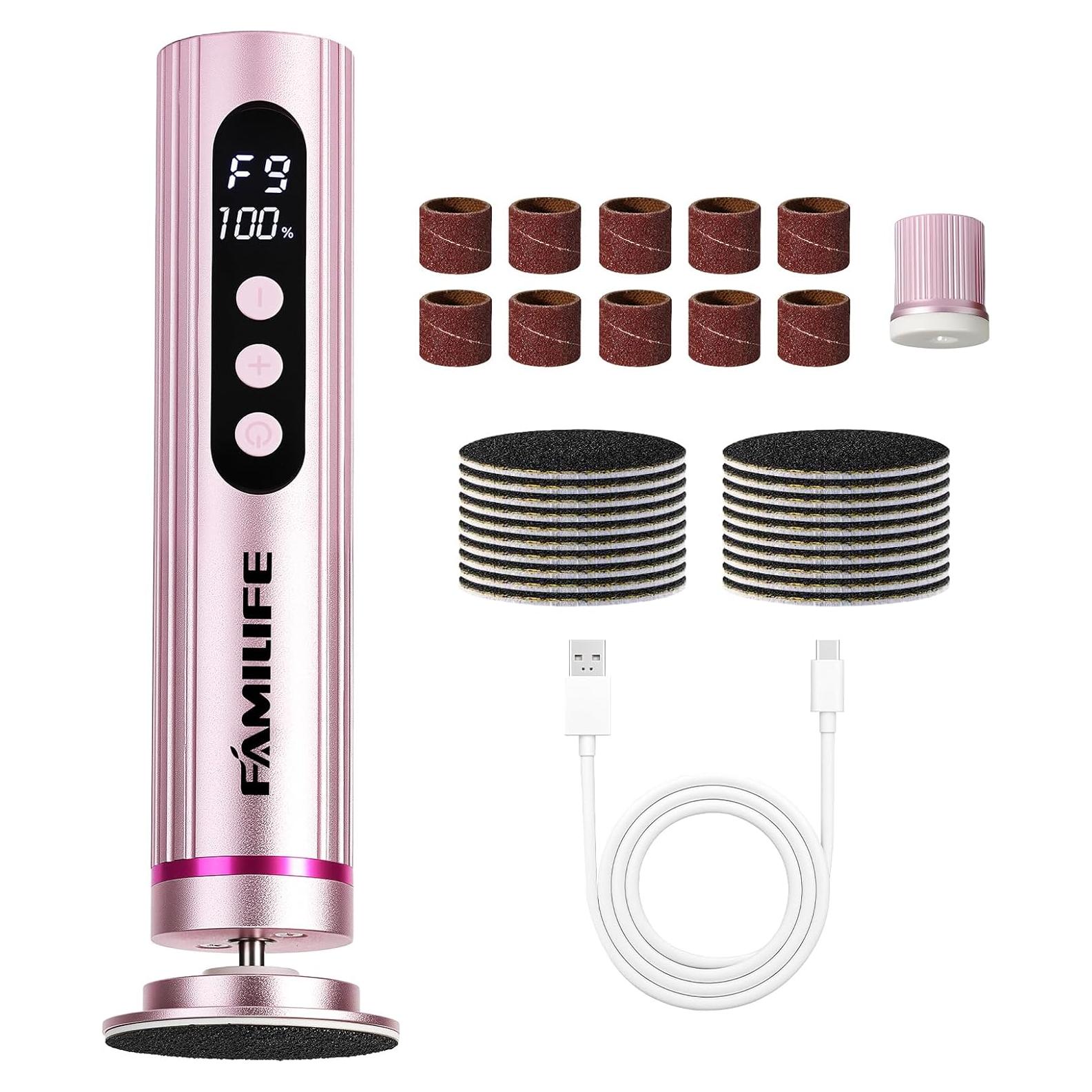 FAMILIFE Eliminador de Callos Eléctrico Recargable con Pantalla LED