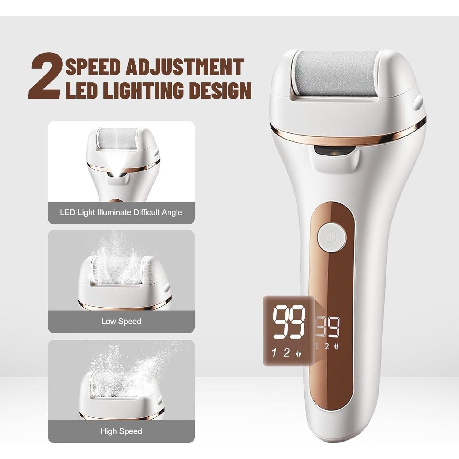 Removedor de Callos Eléctrico SilkGlow XB-513 Recargable Impermeable