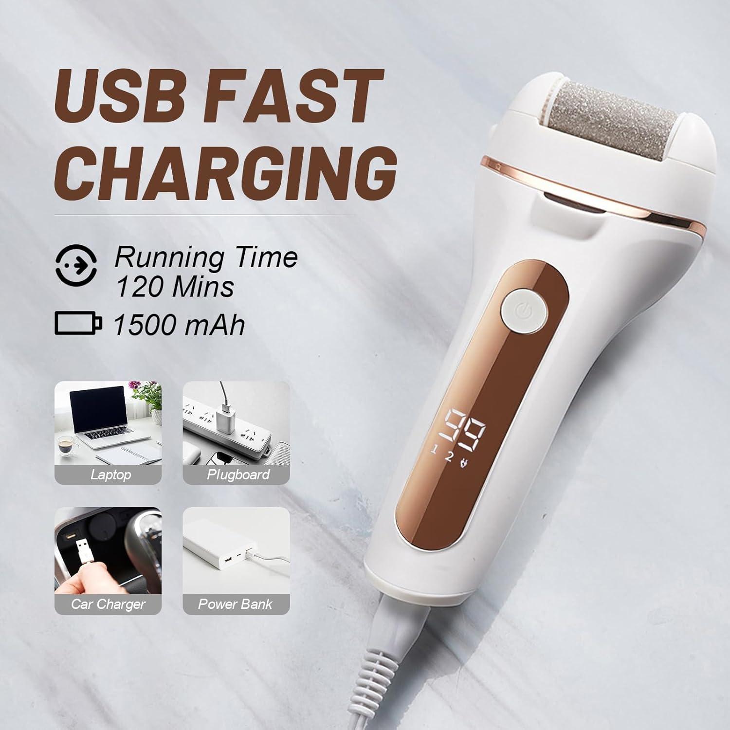 Removedor de Callos Eléctrico SilkGlow XB-513 Recargable Impermeable