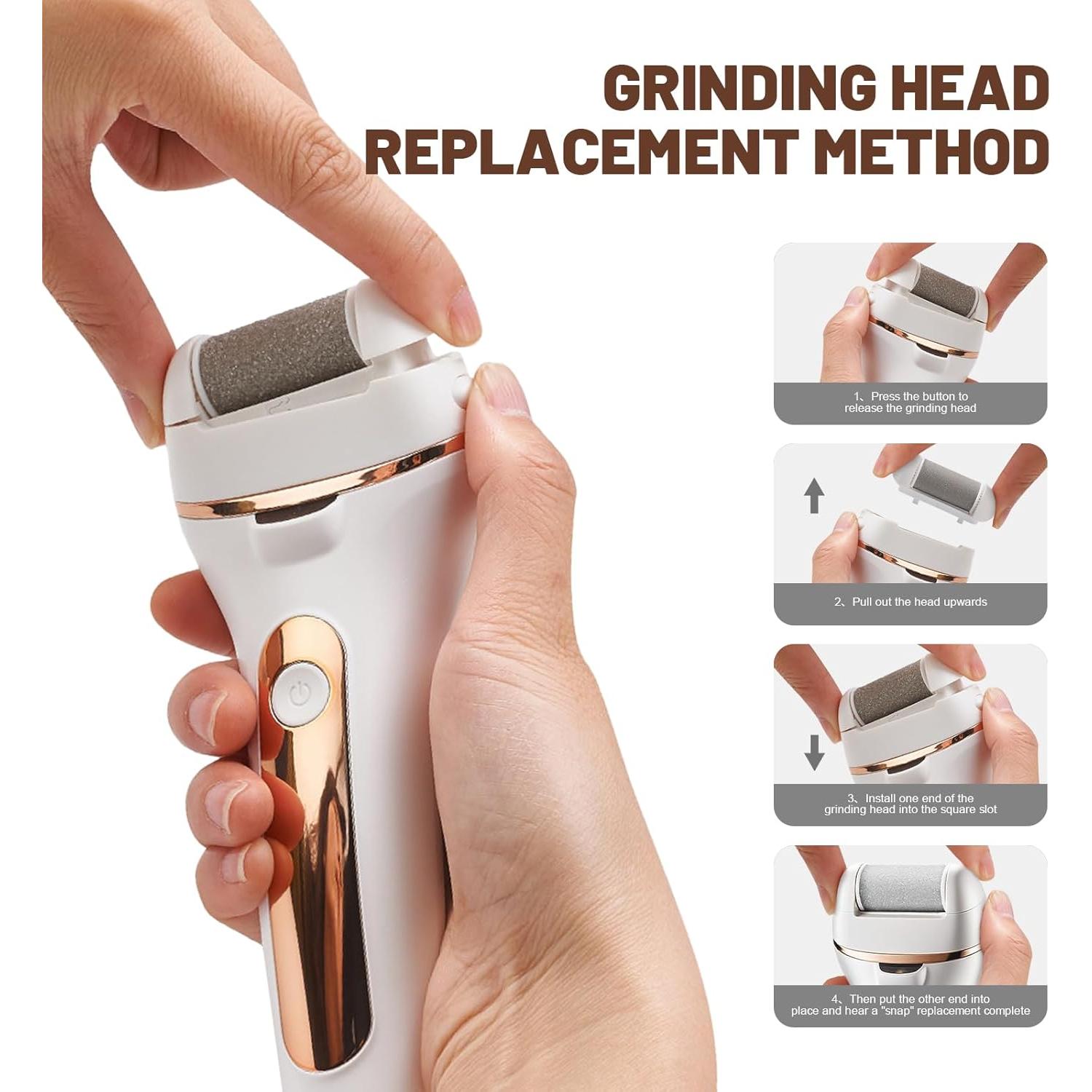 Removedor de Callos Eléctrico SilkGlow XB-513 Recargable Impermeable