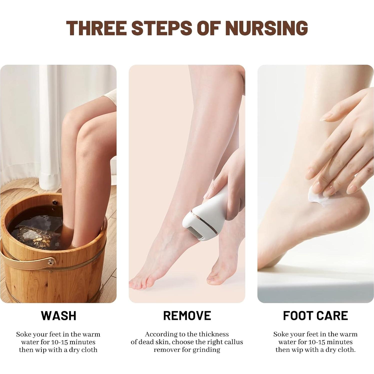 Removedor de Callos Eléctrico SilkGlow XB-513 Recargable Impermeable