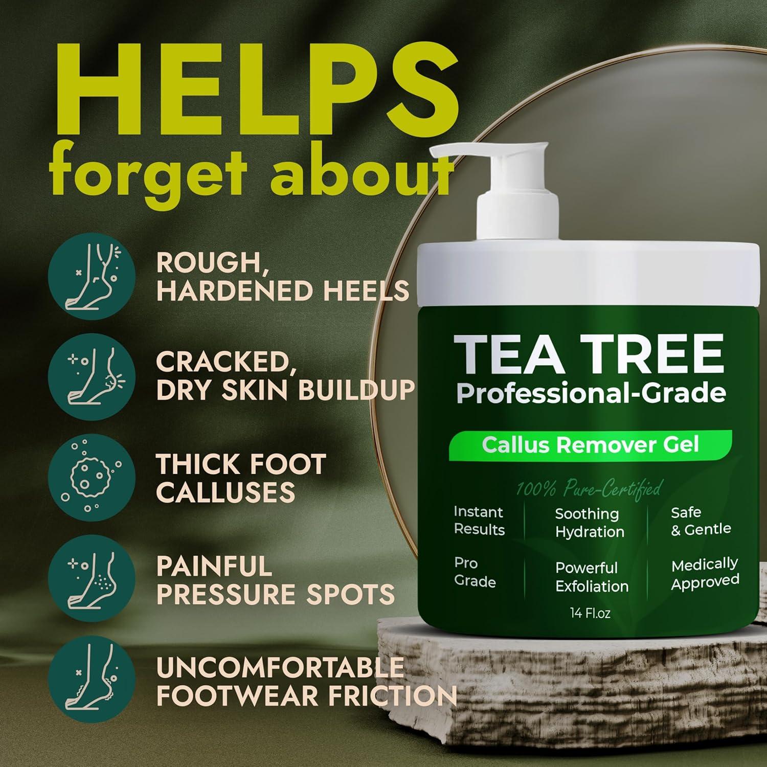 Gel Removedor de Callos 414ml + 3 Piedras Pómez | Árbol de Té